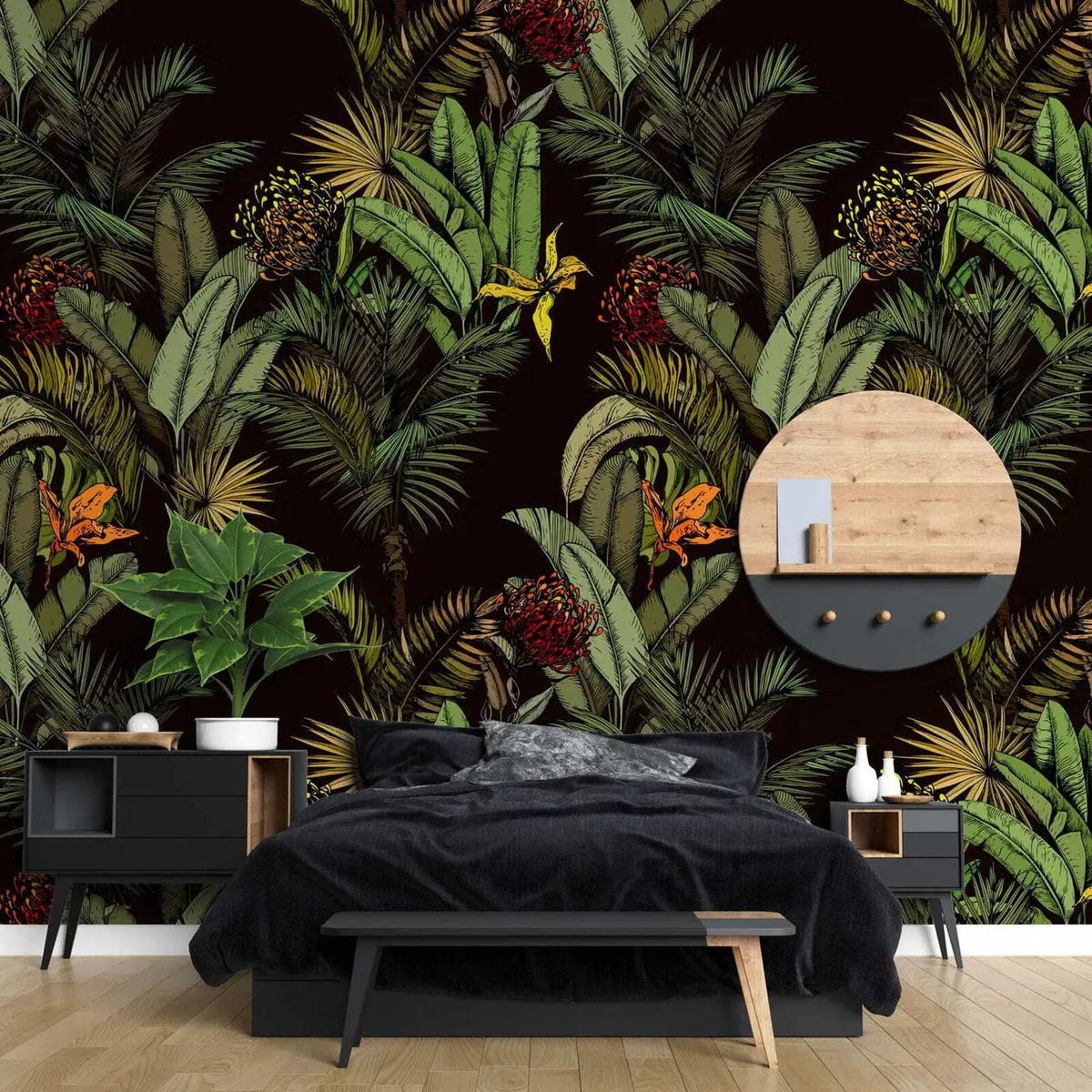 wall murals Грозна лишће у џунгли u79699
