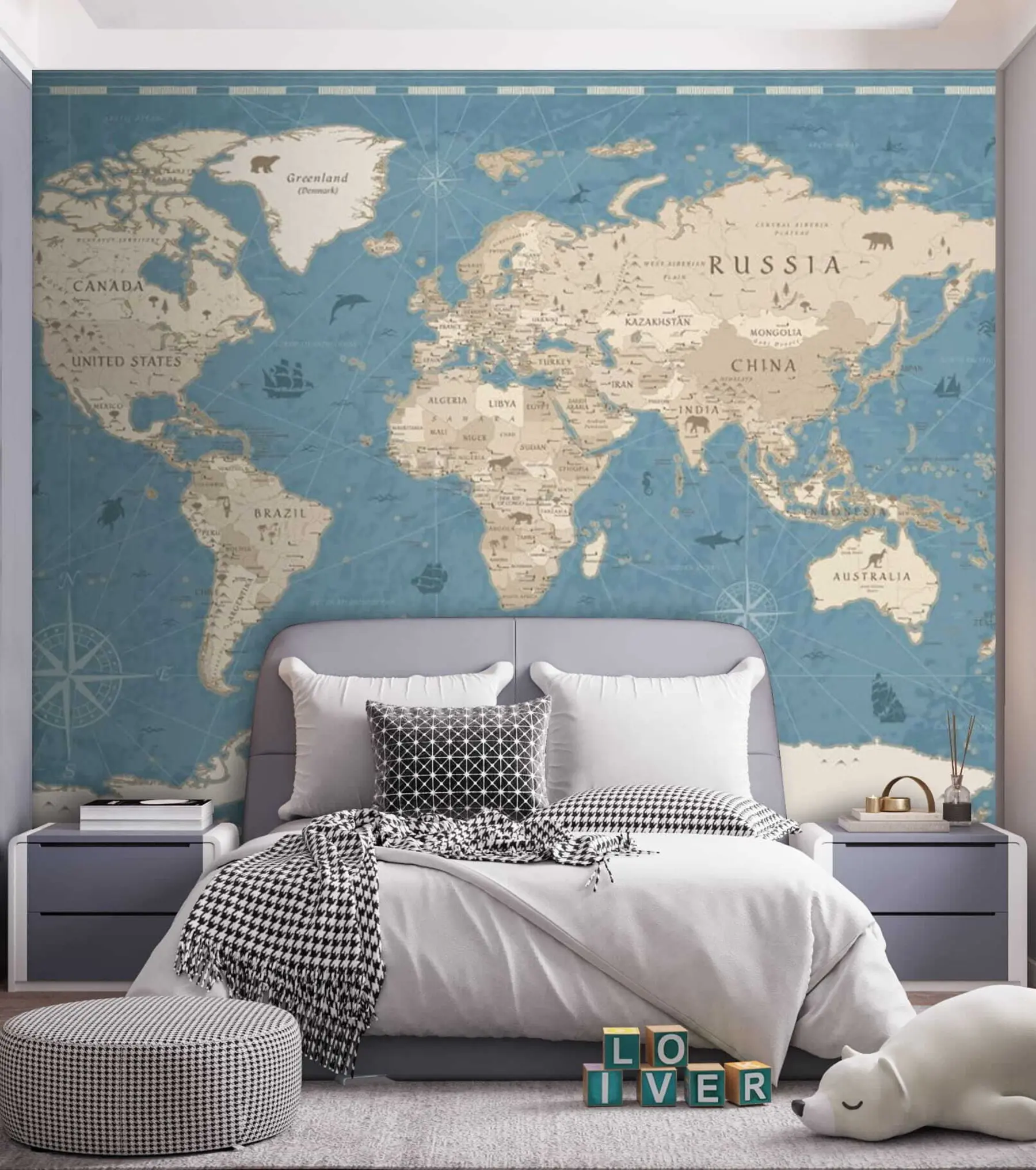 wall murals Светска карта, стара карта u50378