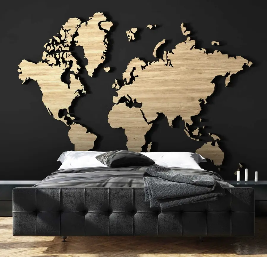 wall murals Мапа света дрвета u50437