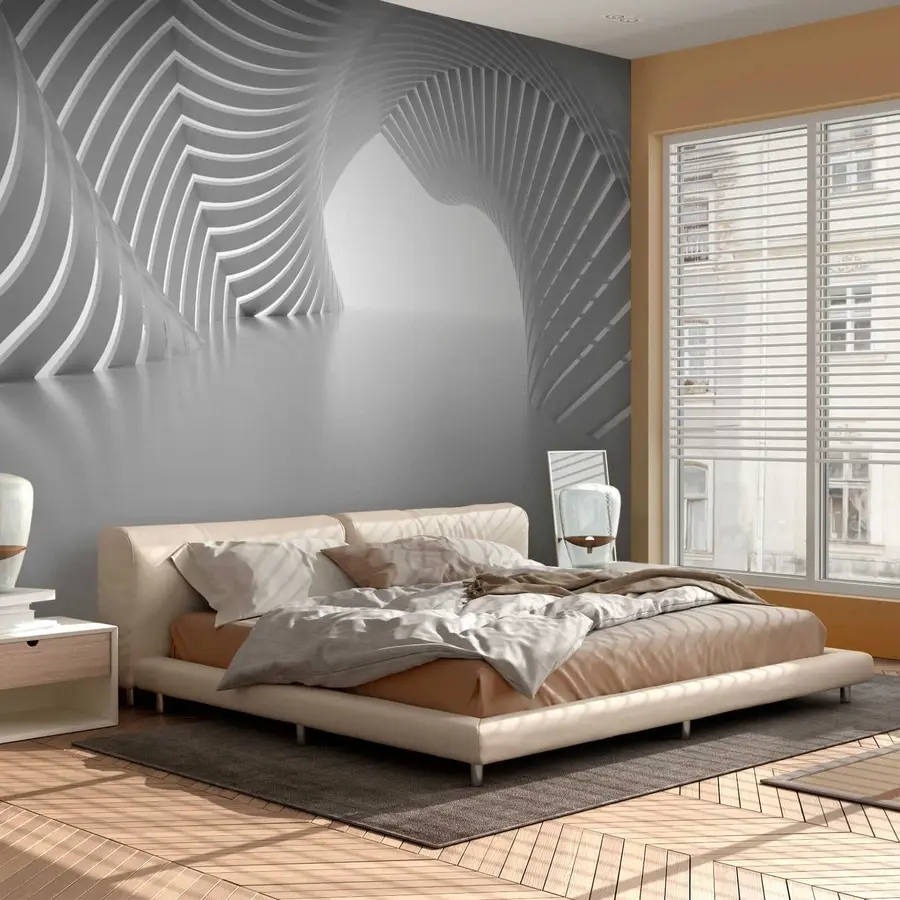 wall murals Сива, симетрија и нијансе и нијансе u02035