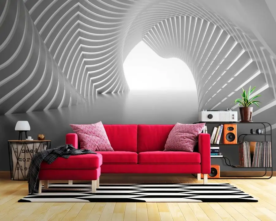wall murals Сива, симетрија и нијансе и нијансе u02035