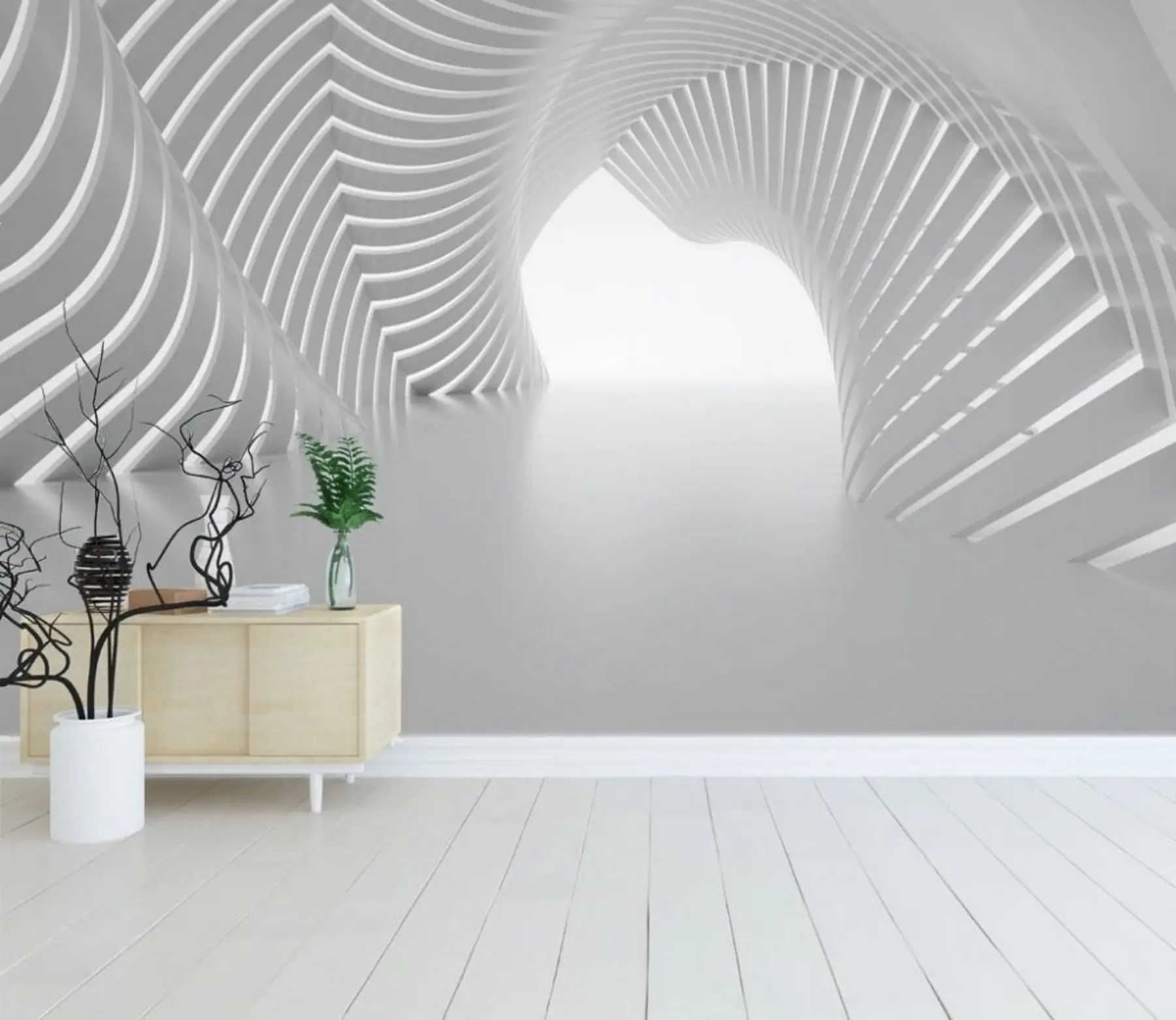 wall murals Сива, симетрија и нијансе и нијансе u02035