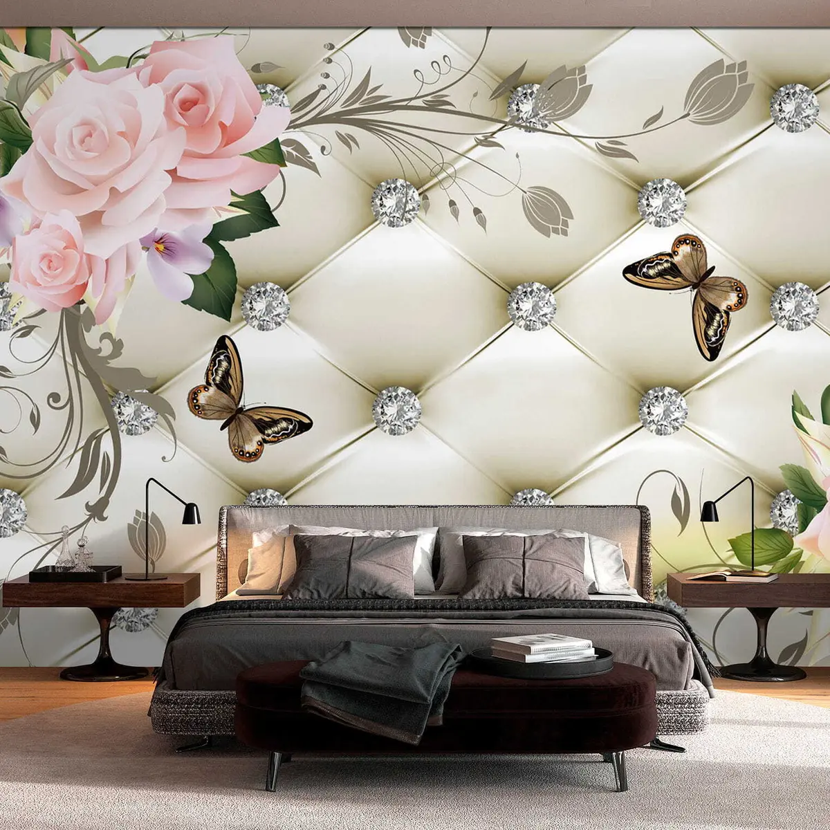 wall murals Цвеће и рхинестони u03528