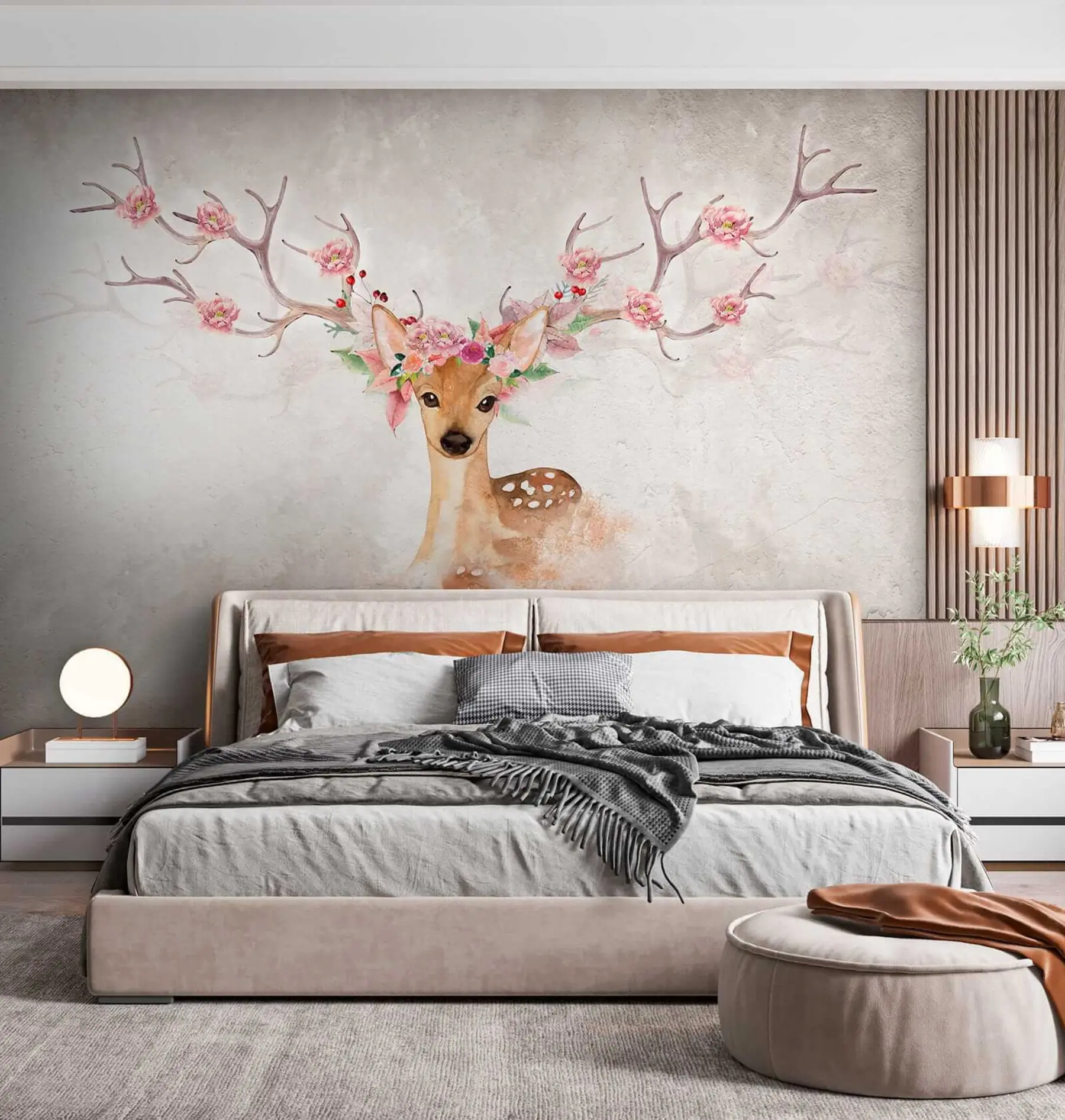 wall murals Биљка, грана и боја u04671