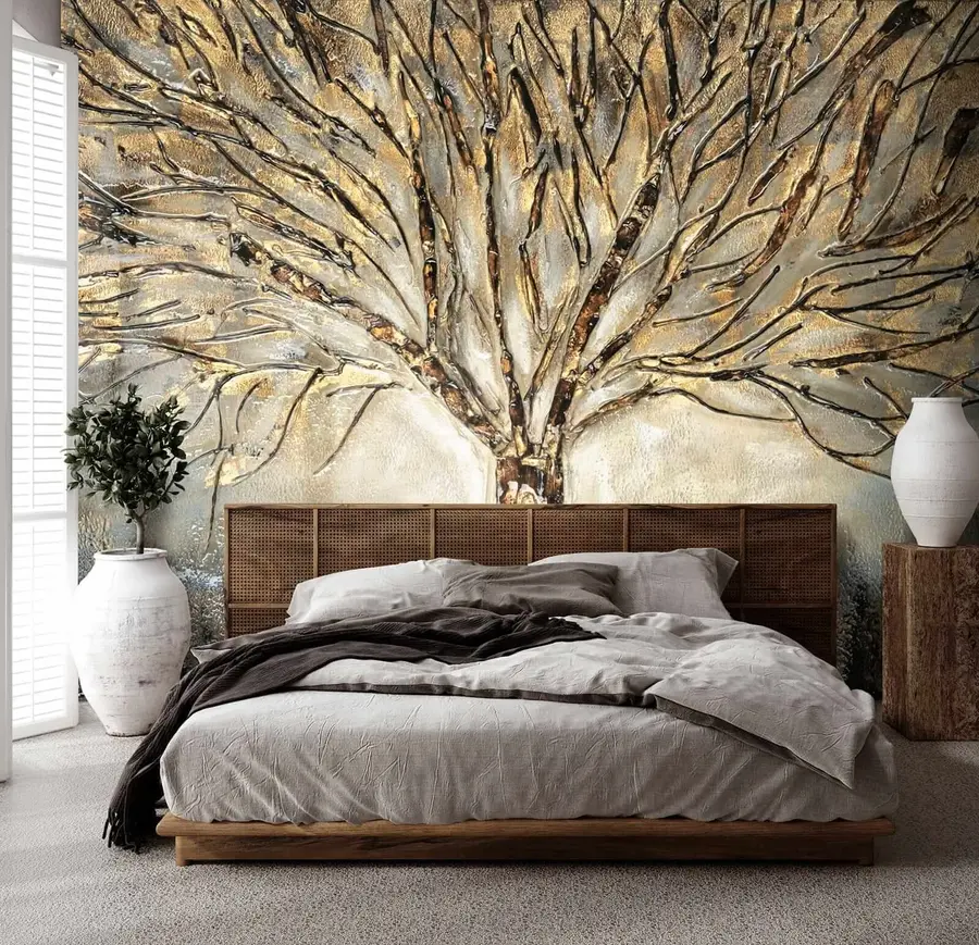 wall murals Раширено дрво у смеђим нијансама u07184