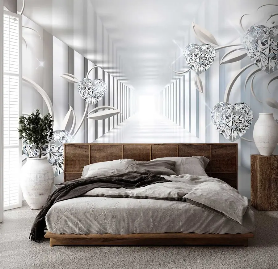 wall murals Дијамантна срца у тунелу u07513