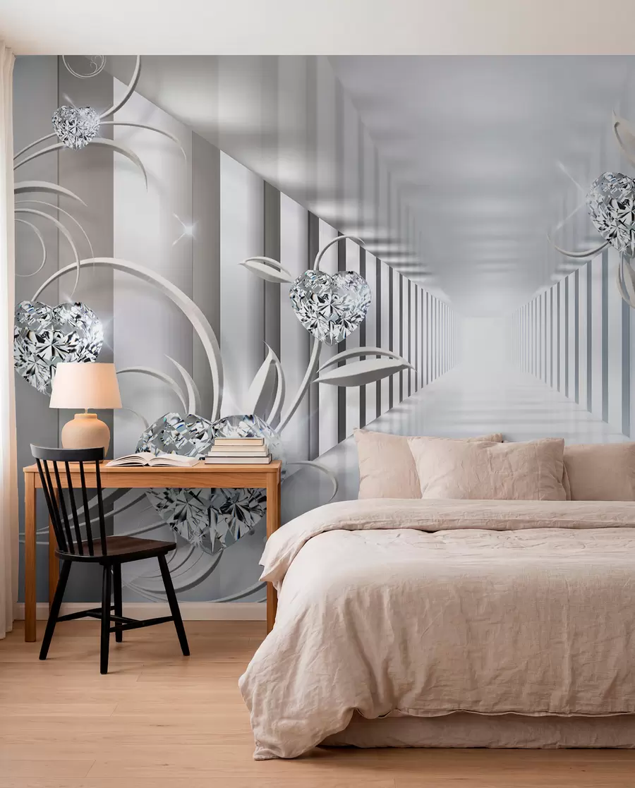 wall murals Дијамантна срца у тунелу u07513