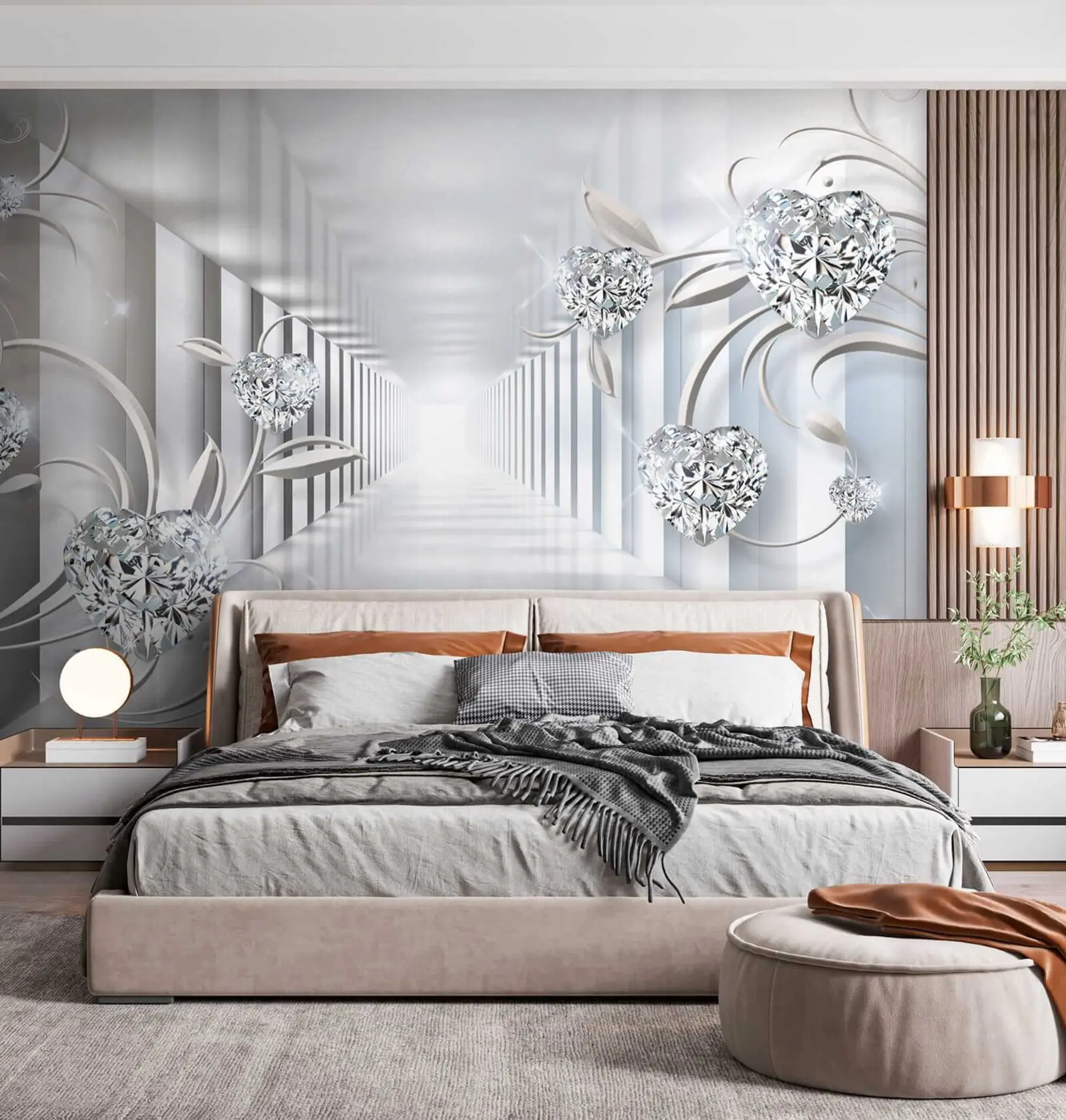 wall murals Дијамантна срца у тунелу u07513