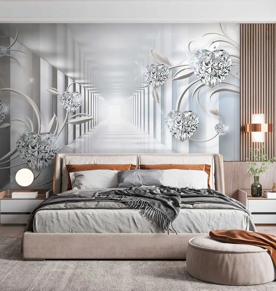 wall murals Дијамантна срца у тунелу u07513