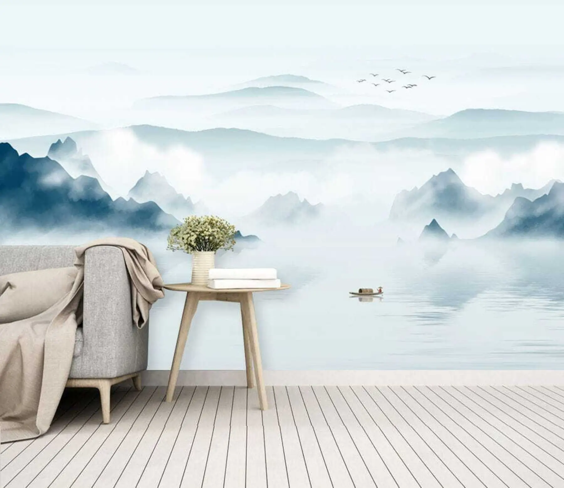 wall murals Чамац у малогчком језеру u08451