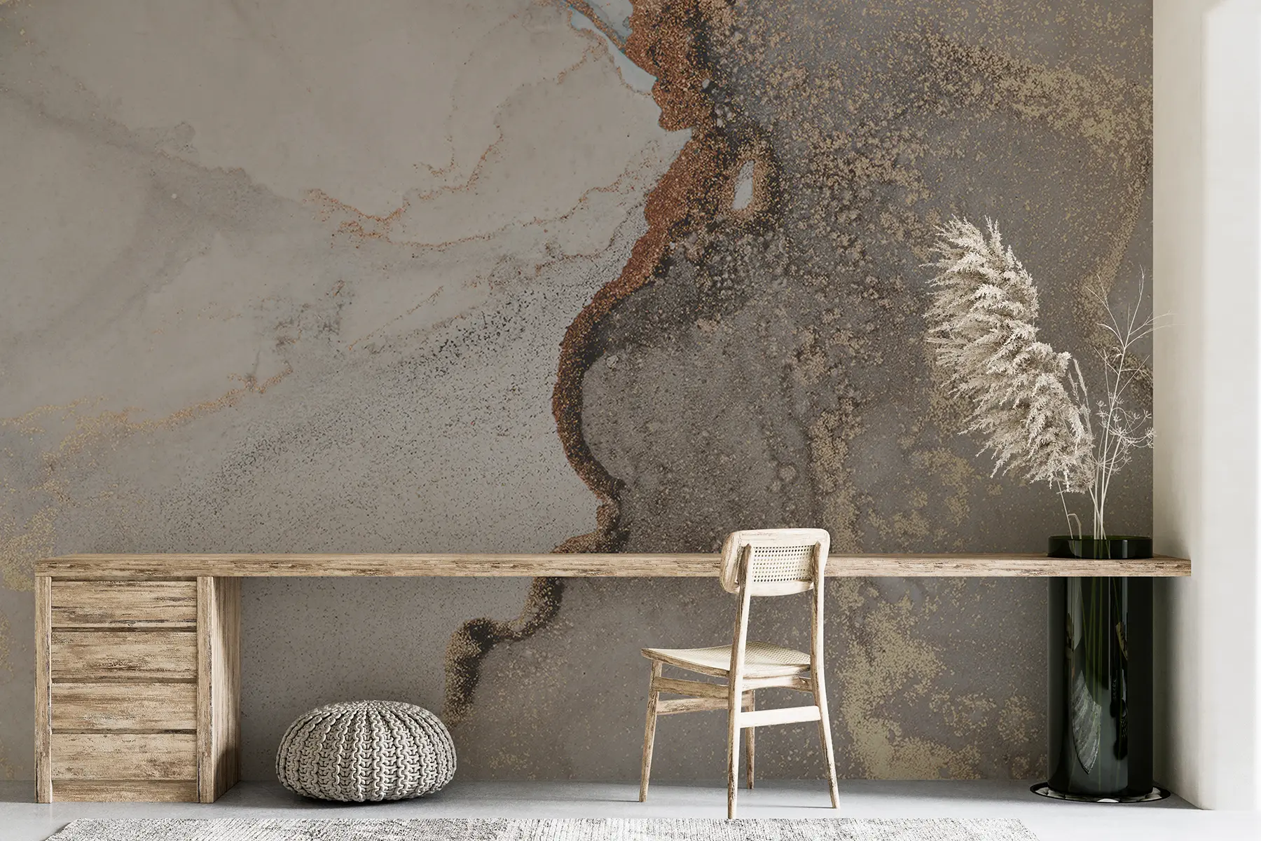 wall murals Сива течност u08653