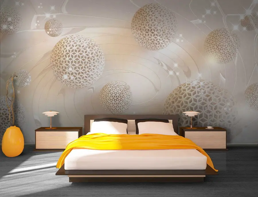 wall murals Lattice Spheres and Glitter u12282