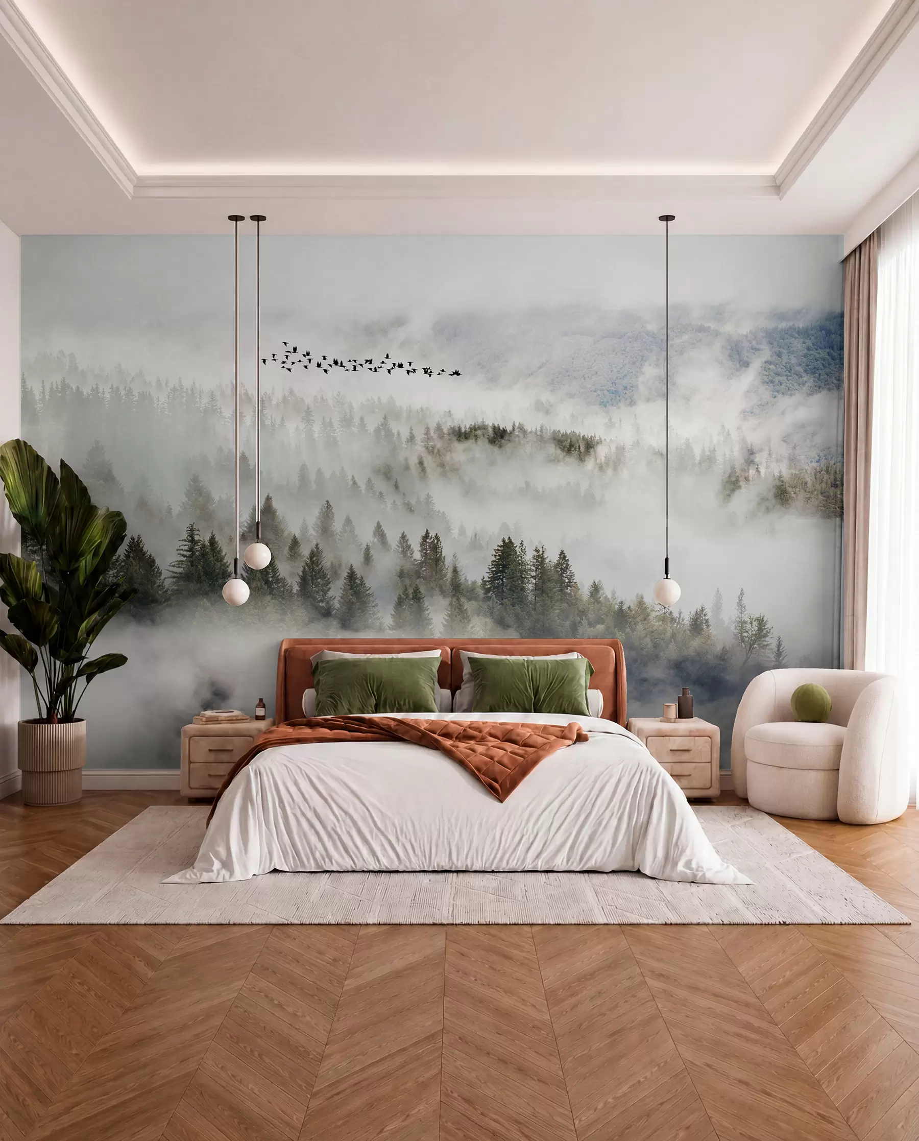 wall murals Ptice iznad magle u13823