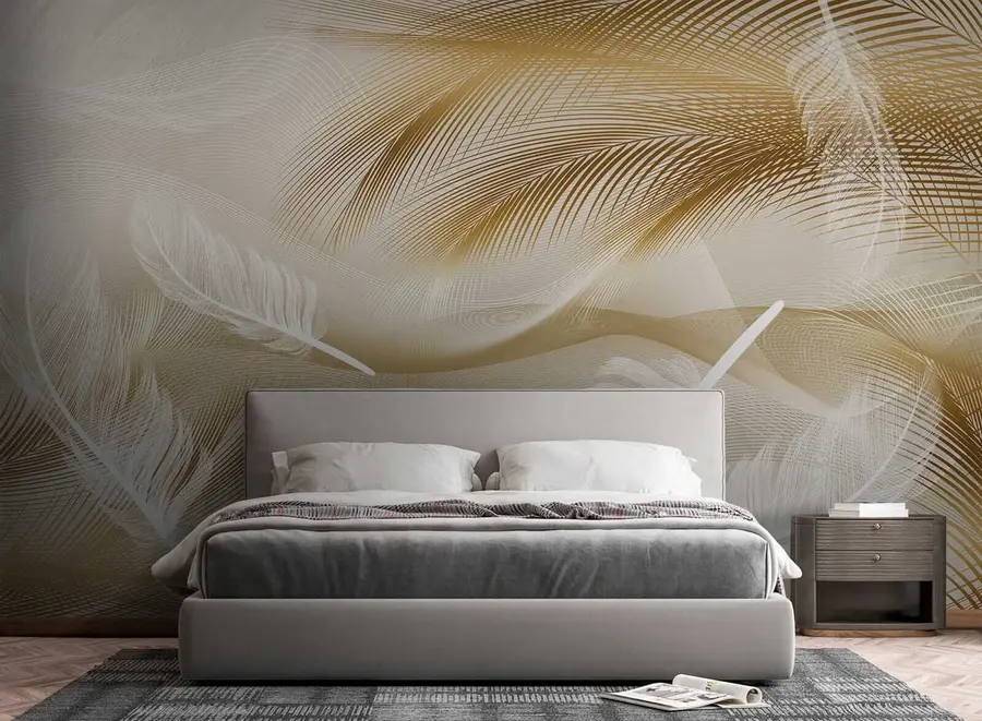 wall murals Природни материјал, перје и узорак u15570