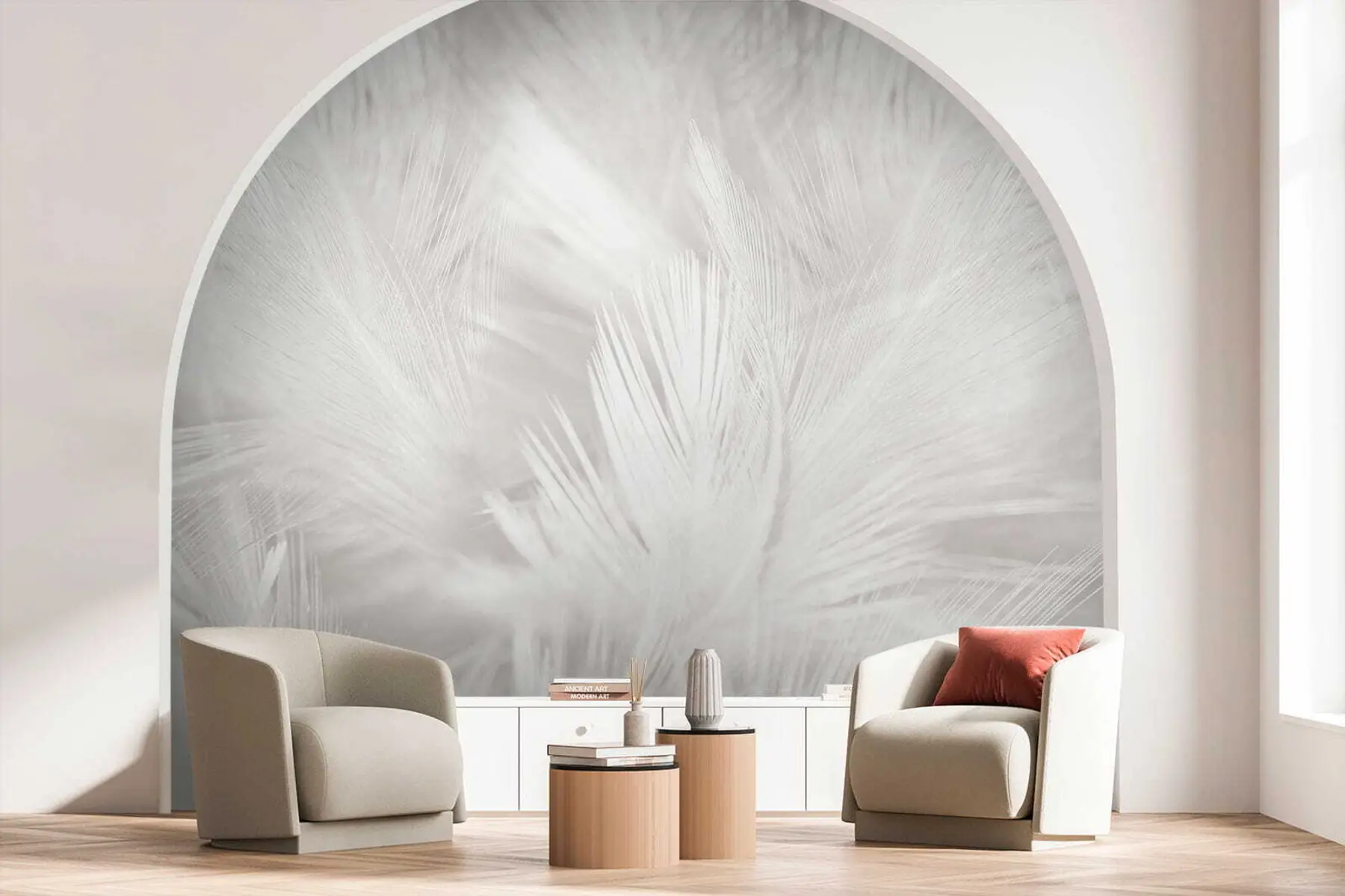 wall murals Биљка, око и перо u15622