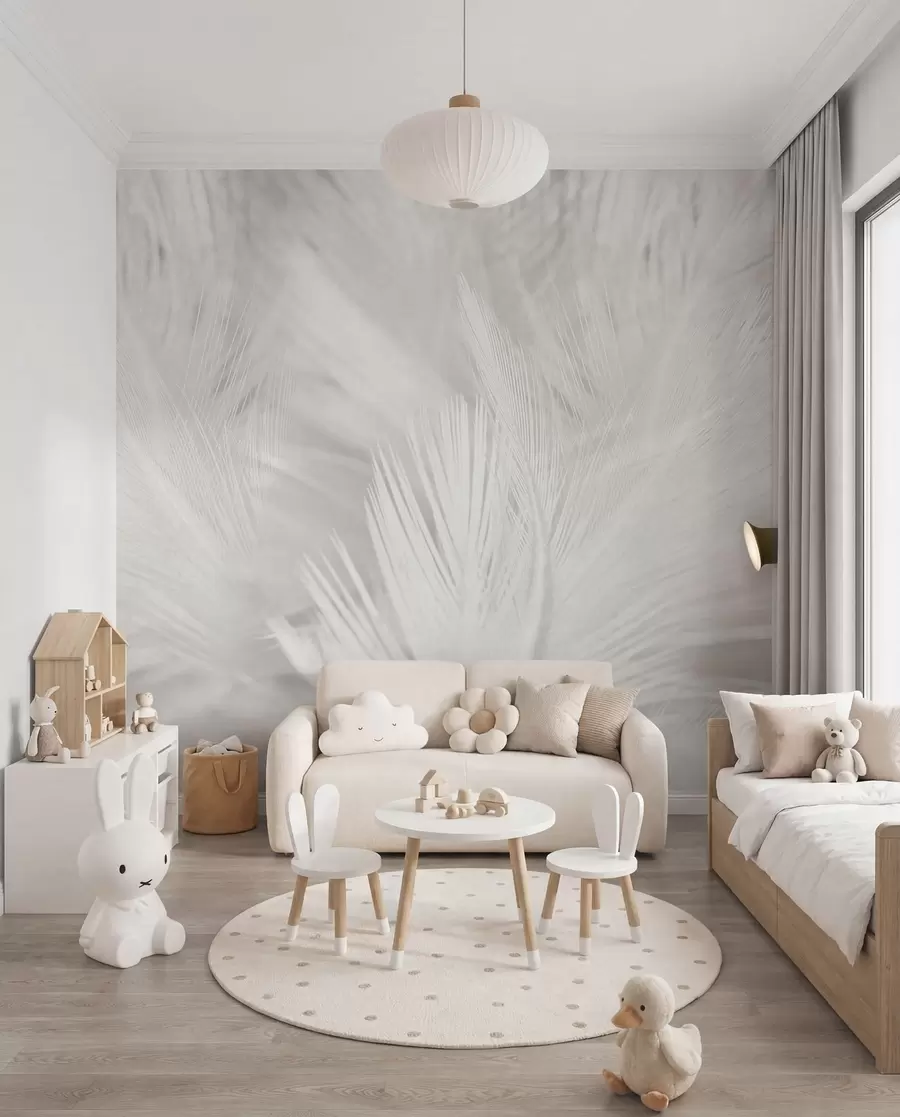 wall murals Биљка, око и перо u15622