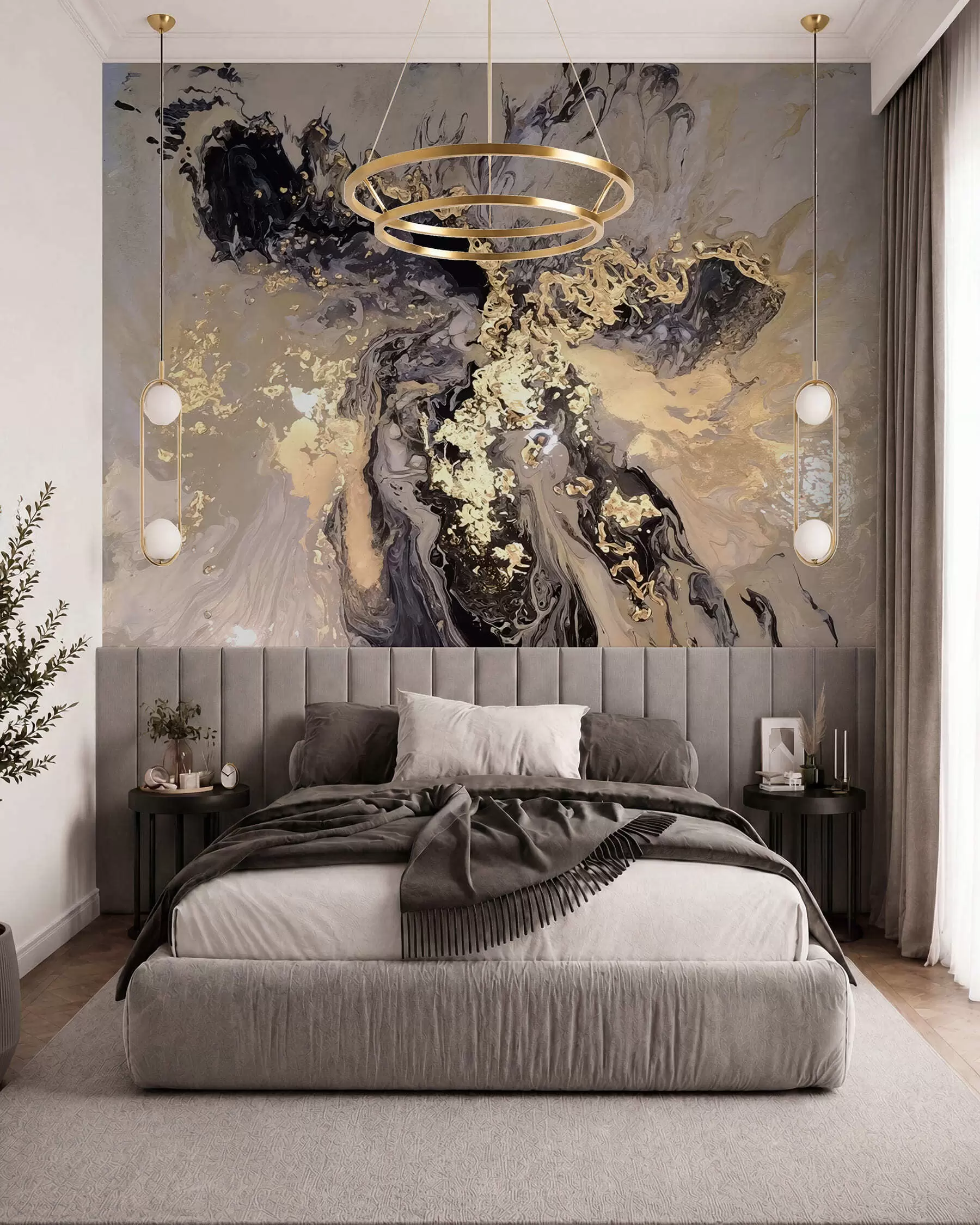 wall murals Mastilo i zlatne žile u16941