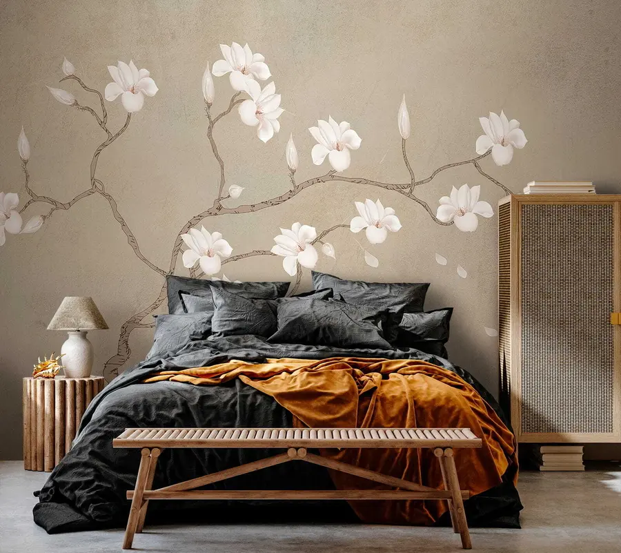 wall murals Цветајуће дрво магнолије u17493