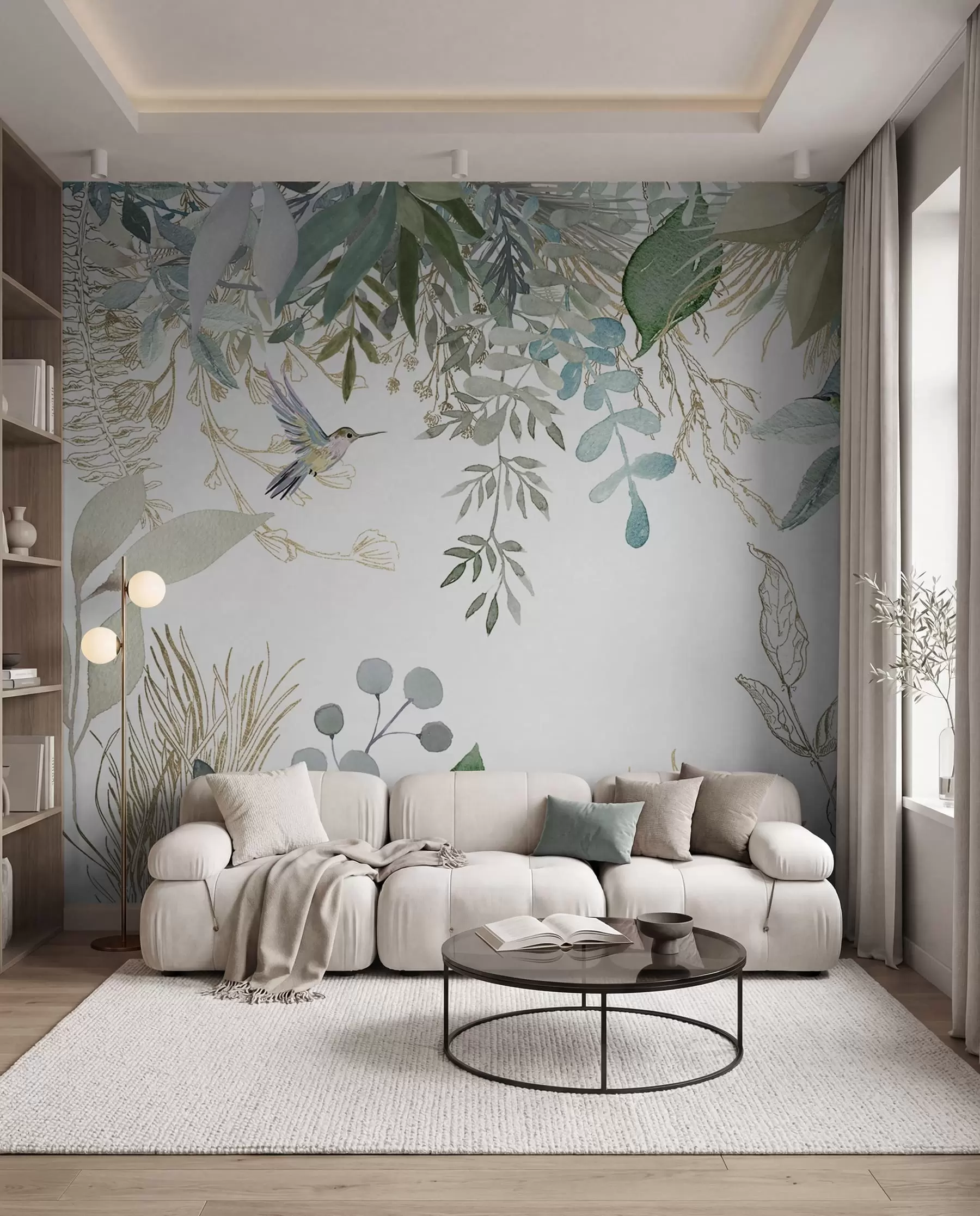 wall murals Kolibriji pod lišćem u17579
