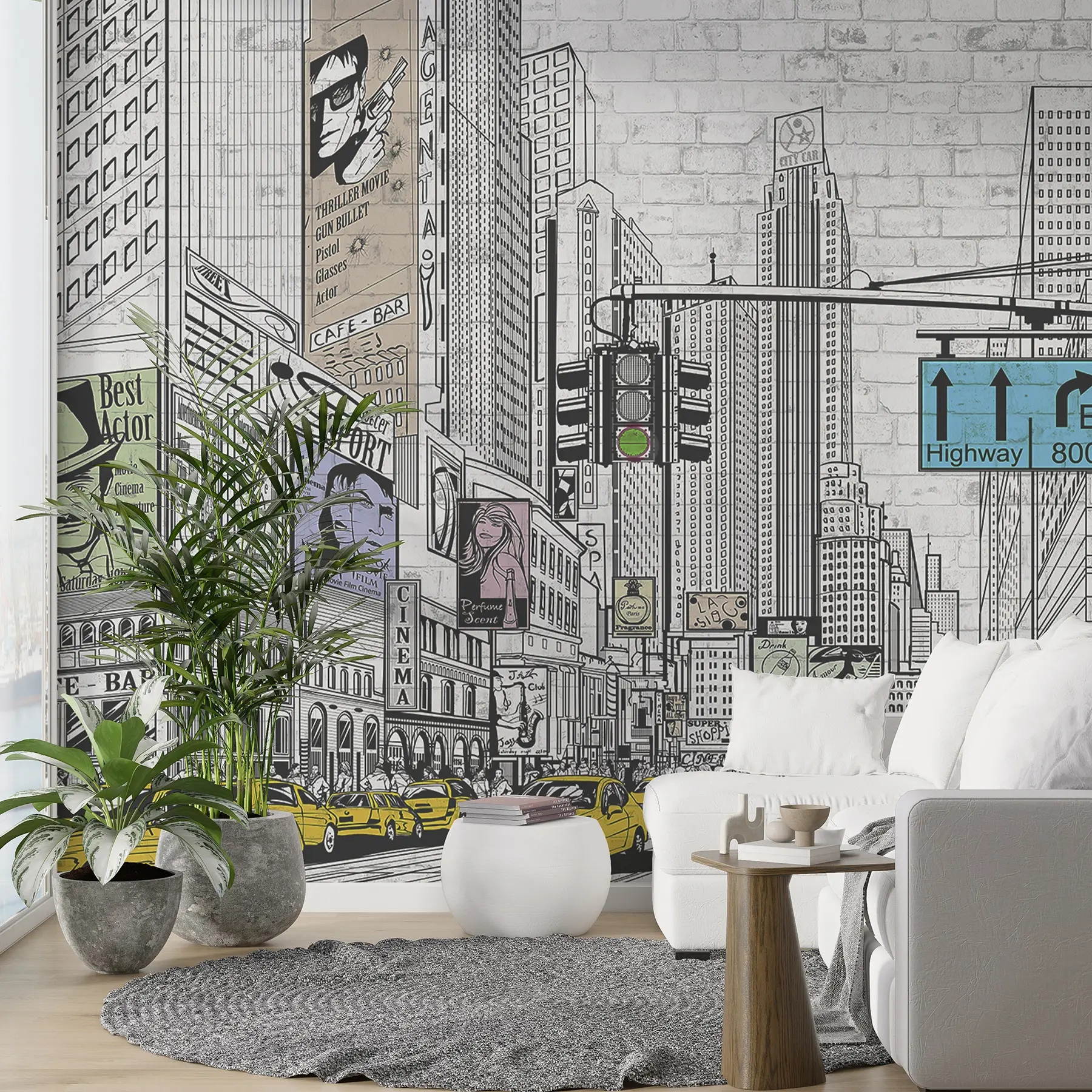wall murals Мегаполис у стилу стрипа u21095