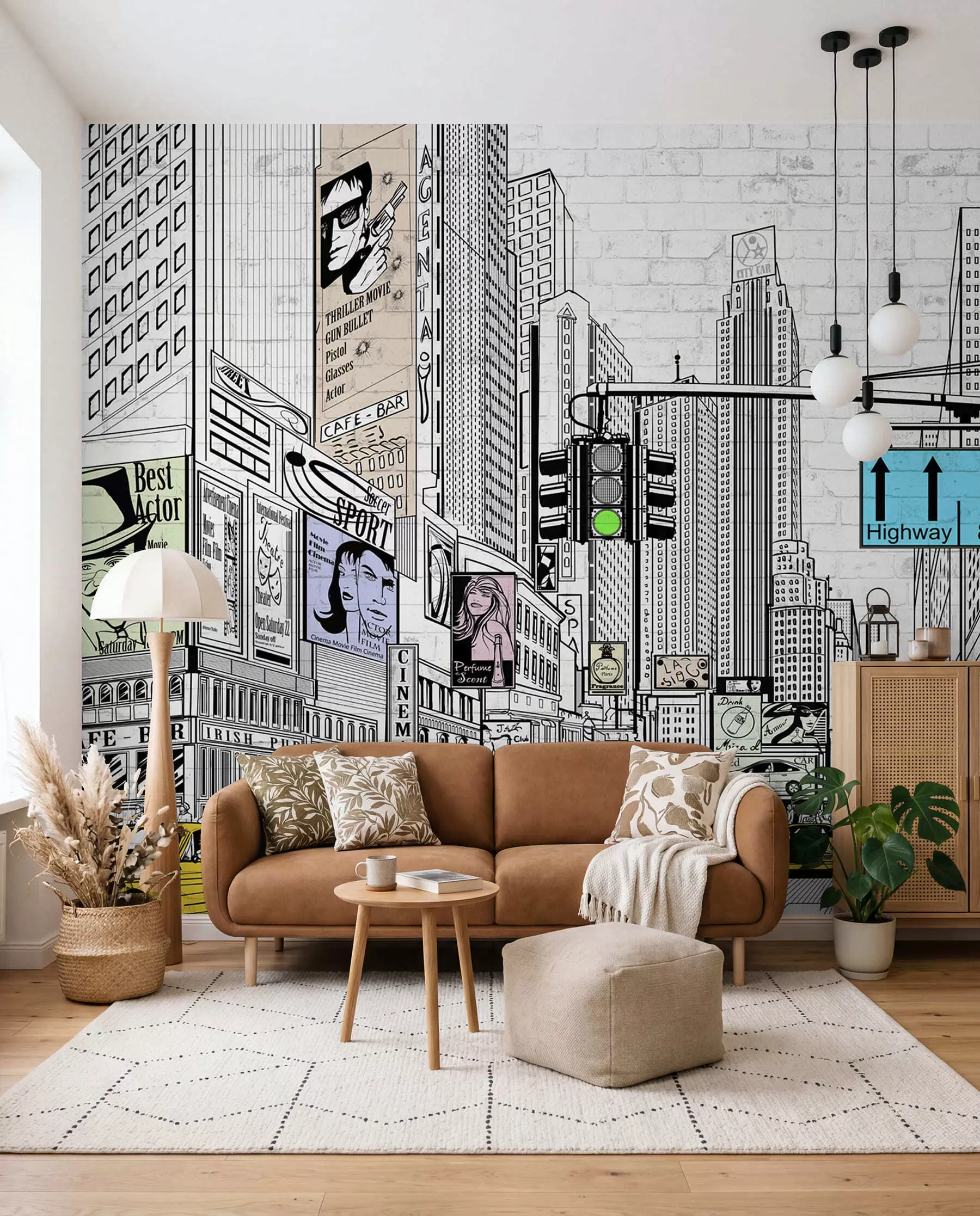wall murals Gradske ulice u skici u21095