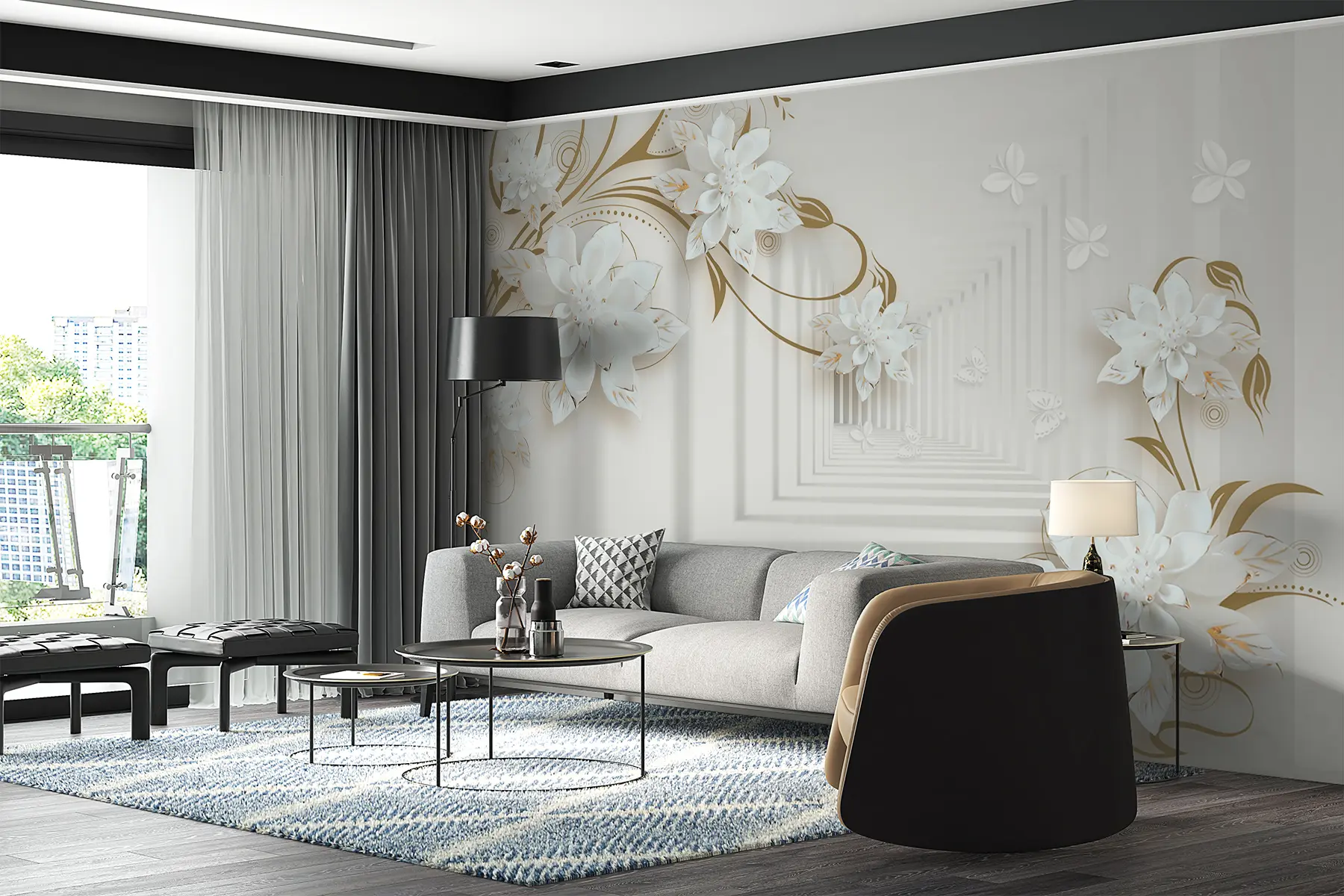 wall murals Цвеће у тунелу u21861