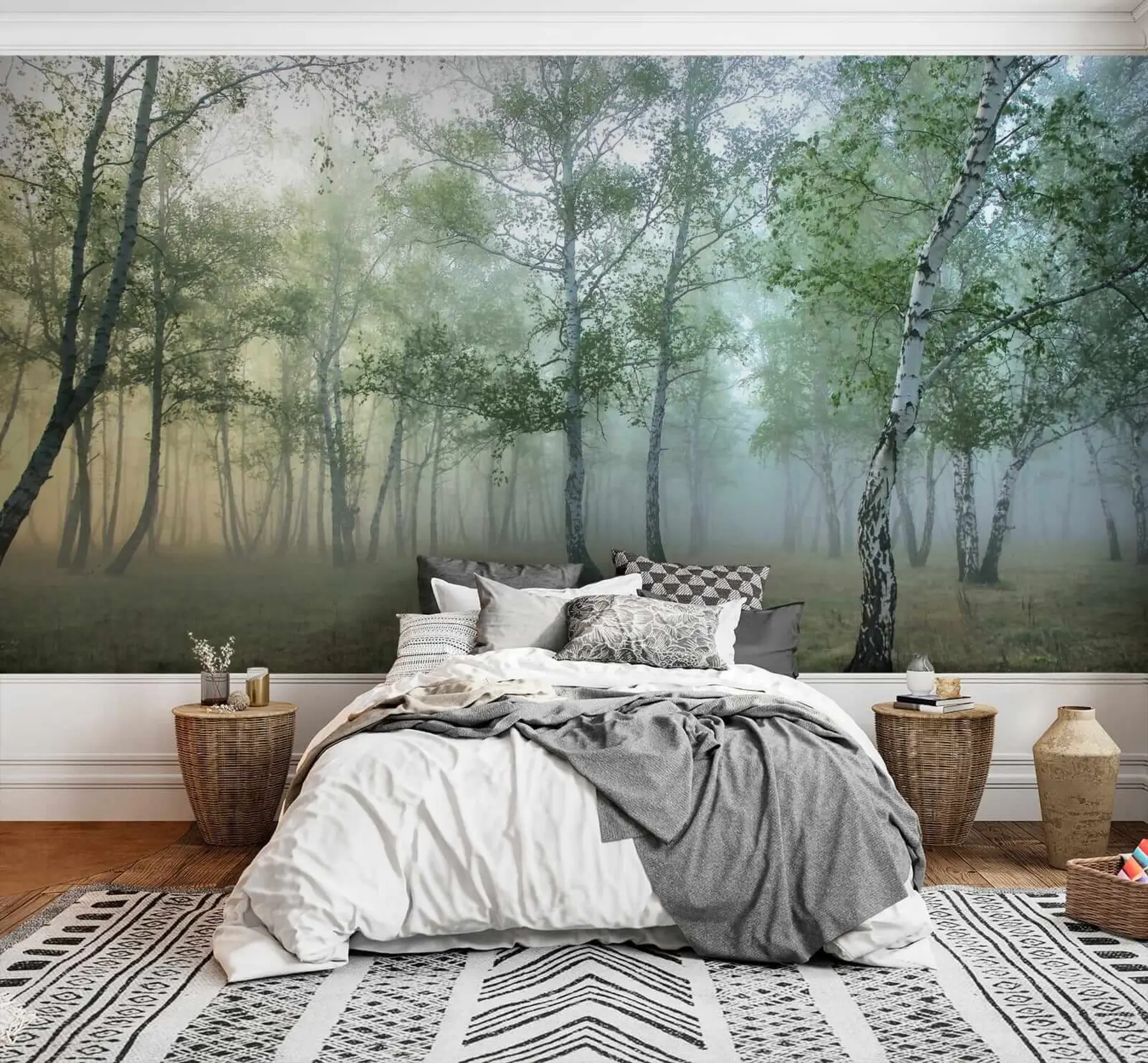 wall murals Фог Бирцх Форест u25820