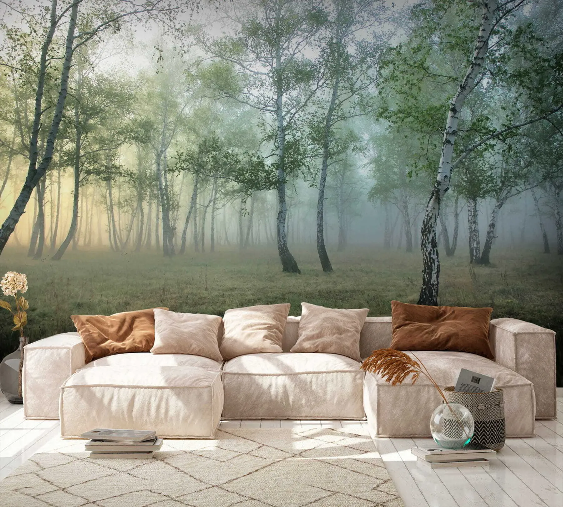 wall murals Фог Бирцх Форест u25820