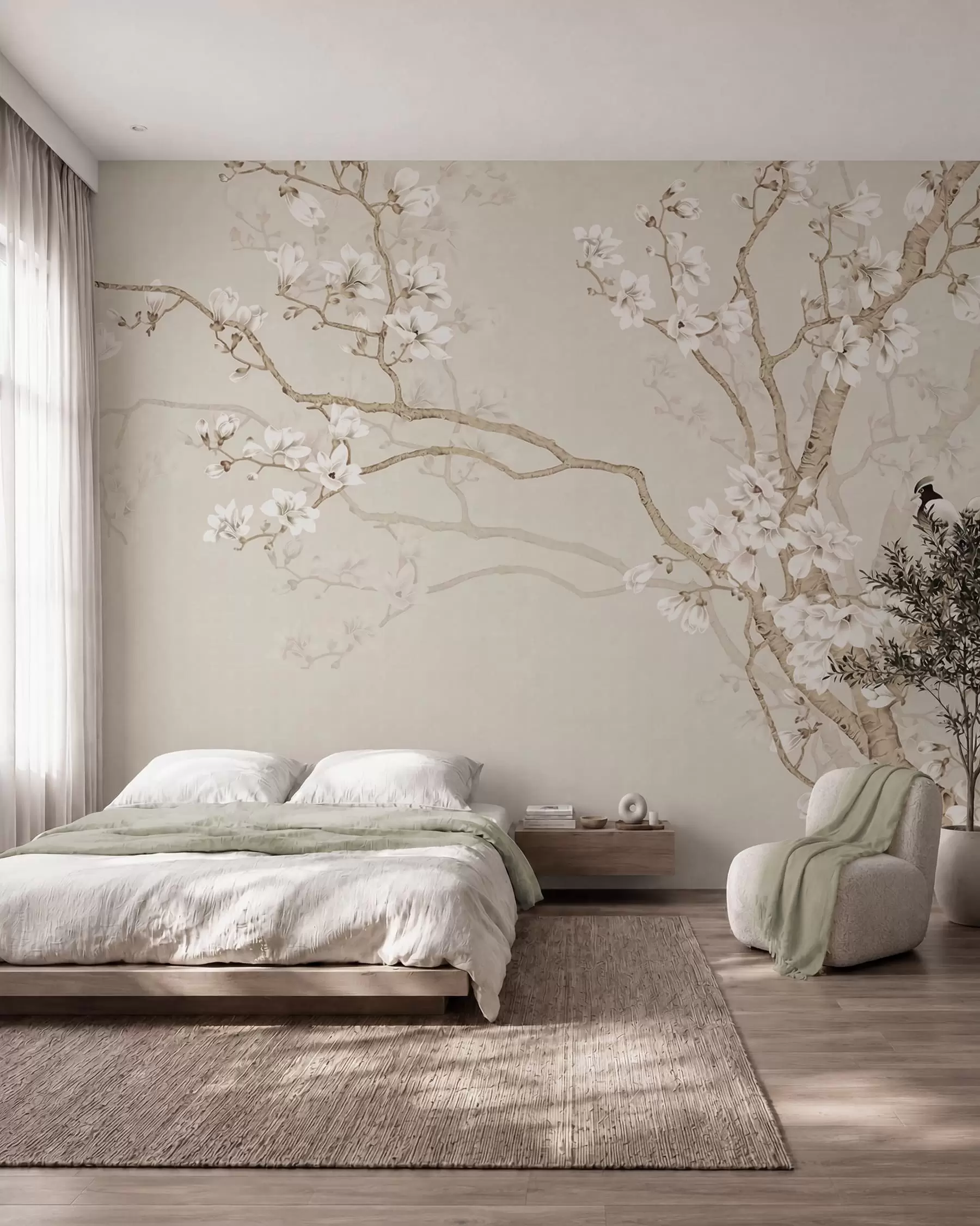wall murals Ptice među cvjetovima u25842