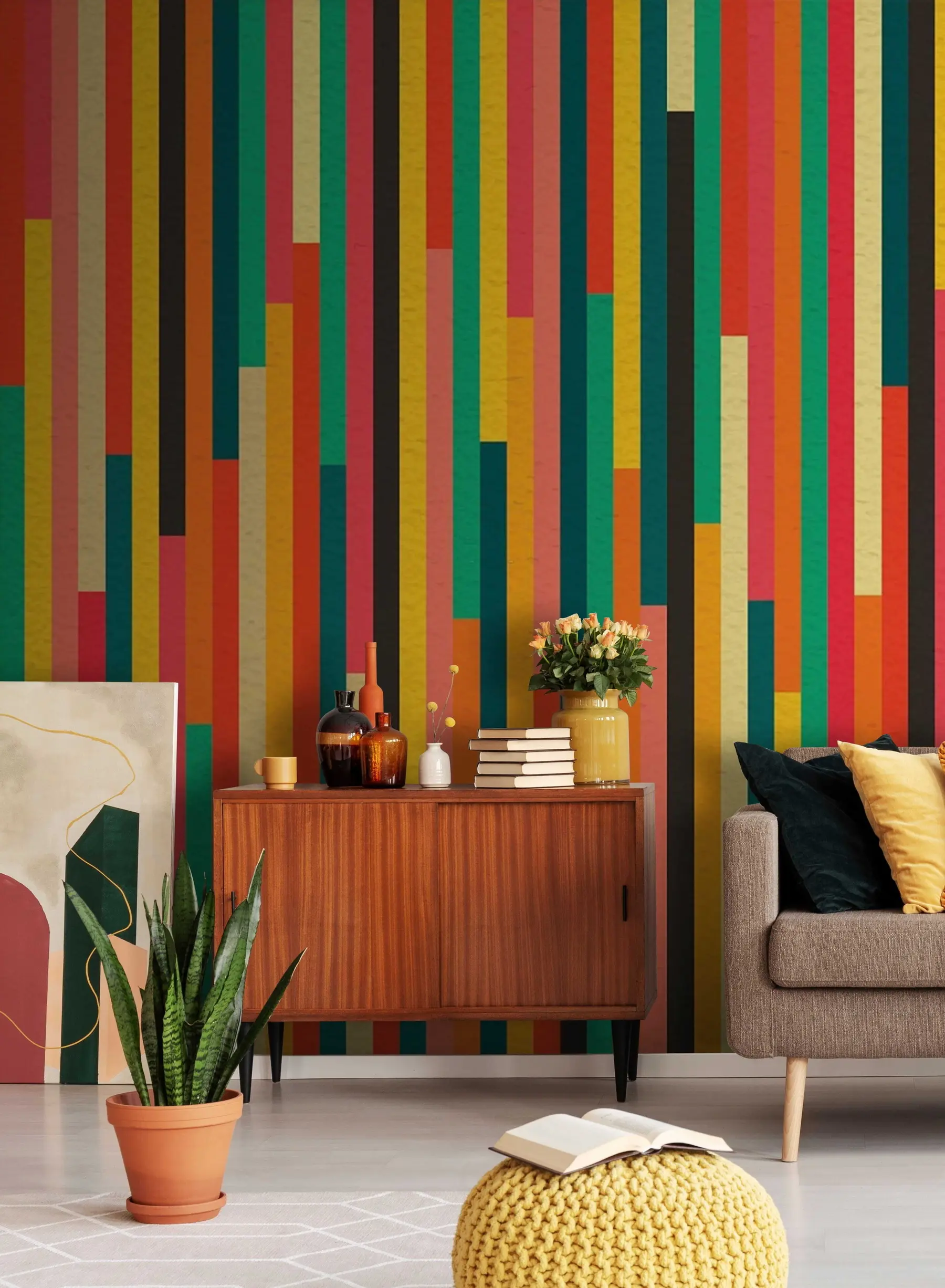 wall murals Бригхт Ретро Стрипес u51617