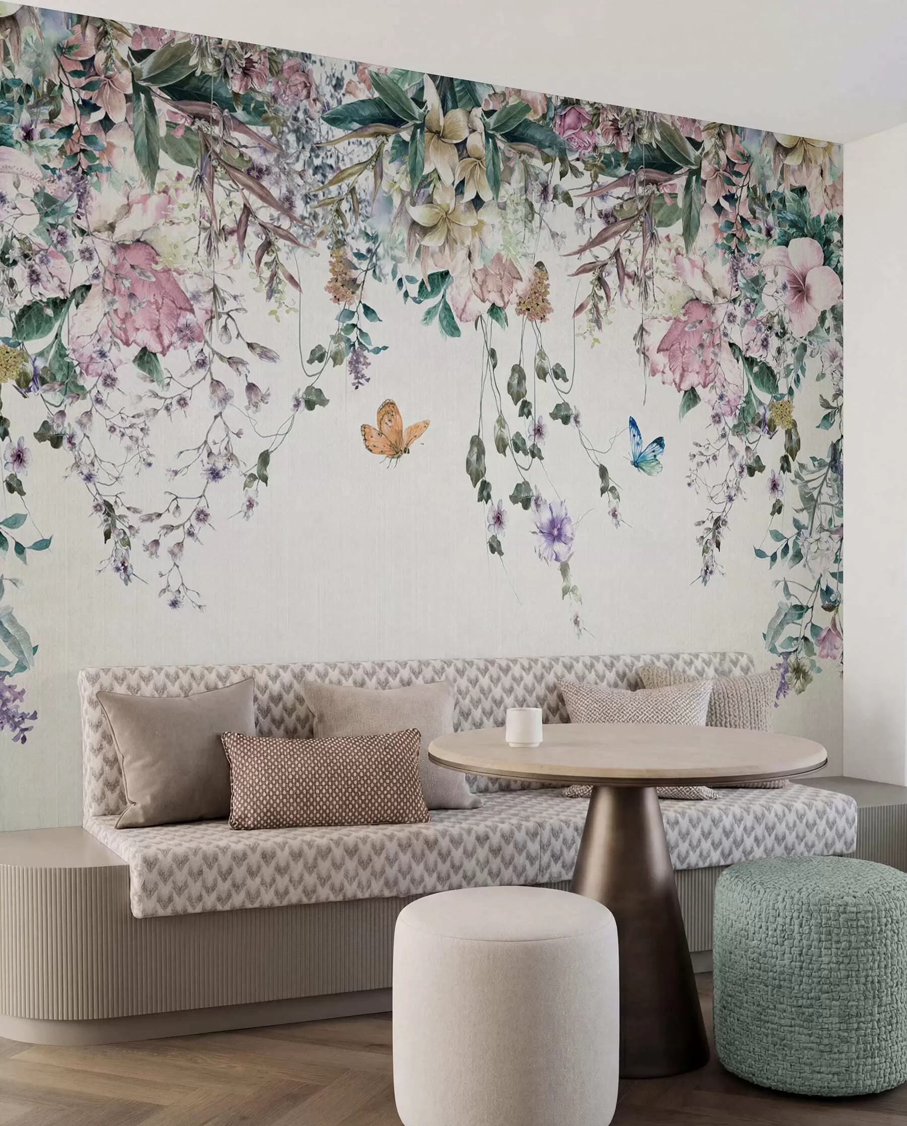 wall murals Екотично цвеће и лептири u30601