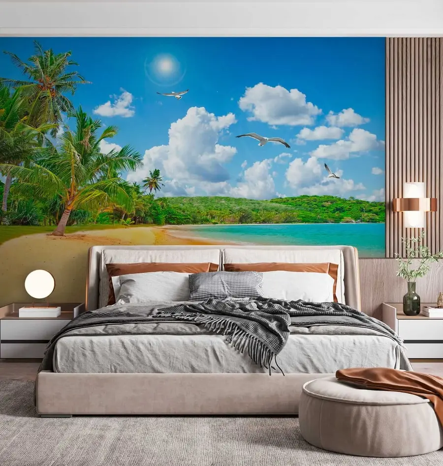 wall murals Палме на обали u31410