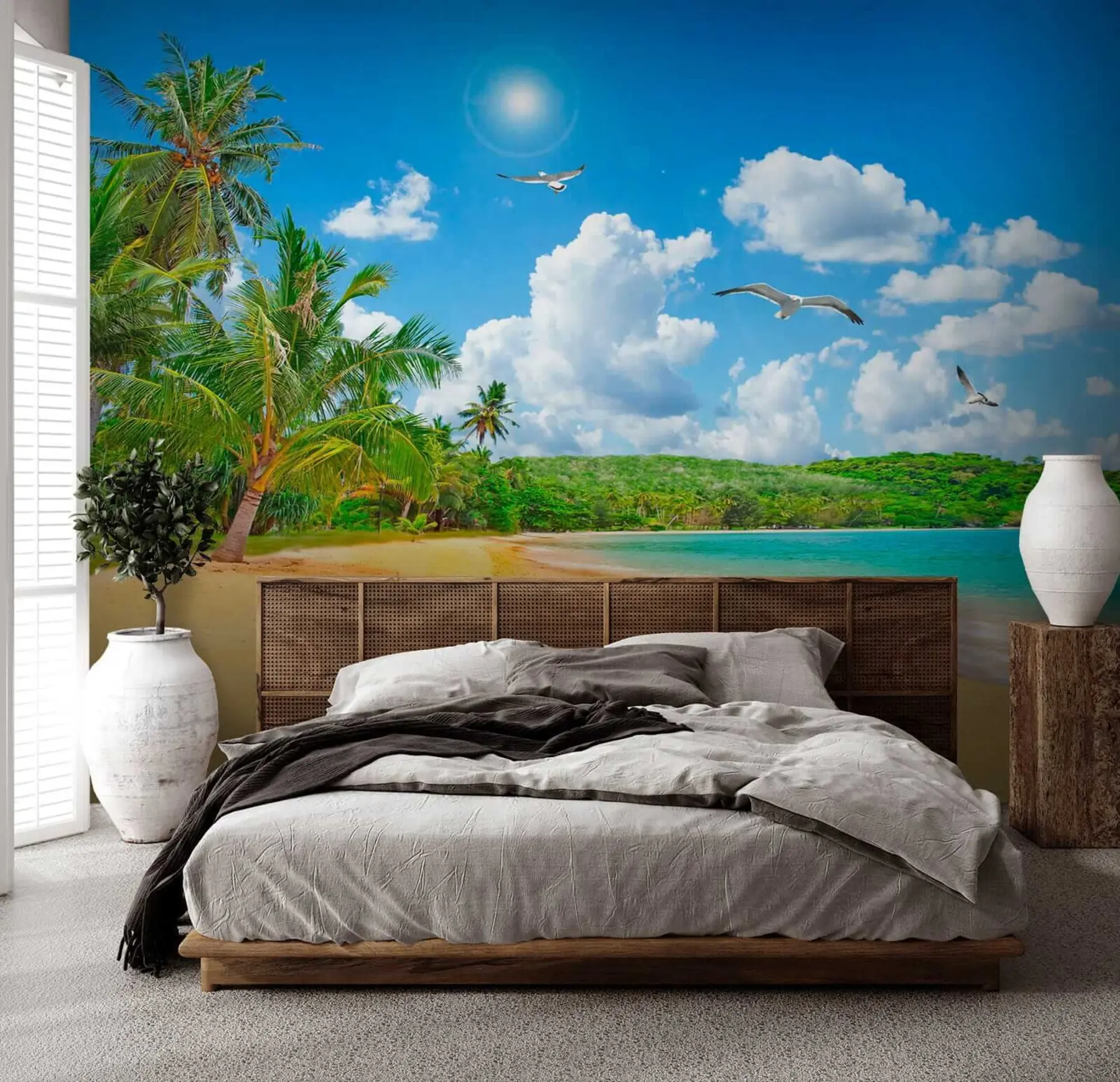wall murals Палме на обали u31410