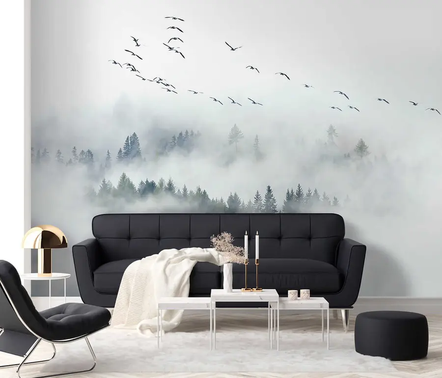 wall murals Фог Форест и птице u32480