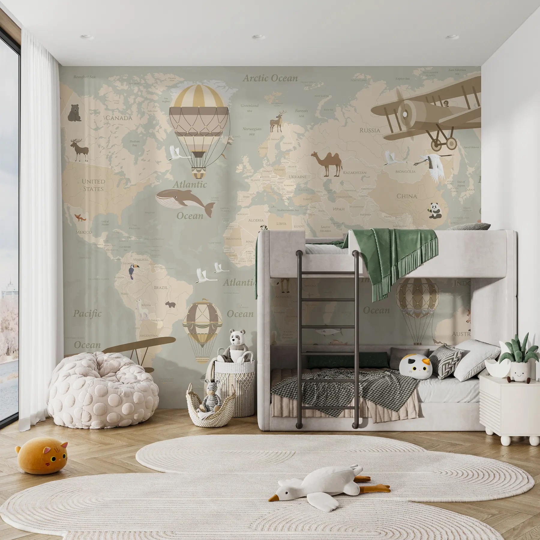 wall murals Дечија карта света u36066