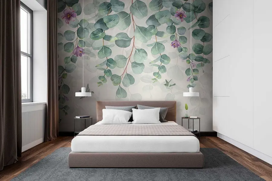 wall murals Висеће гране са цвећем u36206