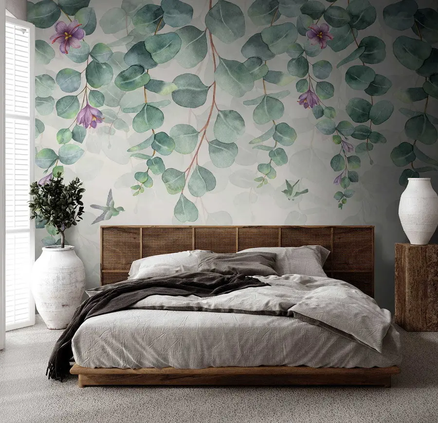 wall murals Висеће гране са цвећем u36206