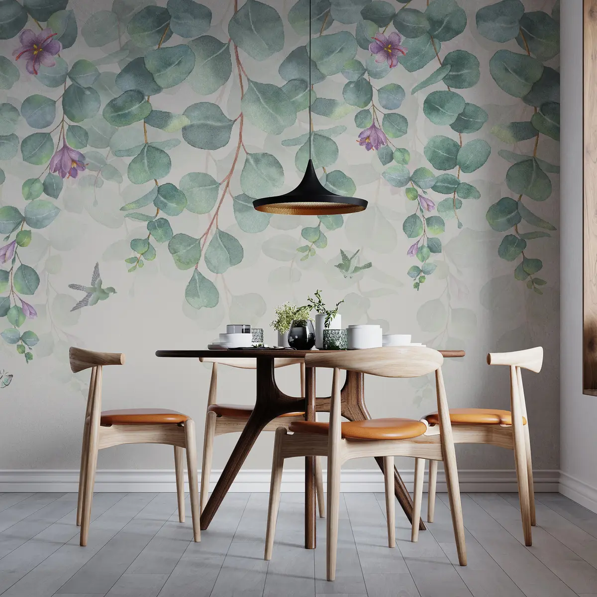 wall murals Висеће гране са цвећем u36206