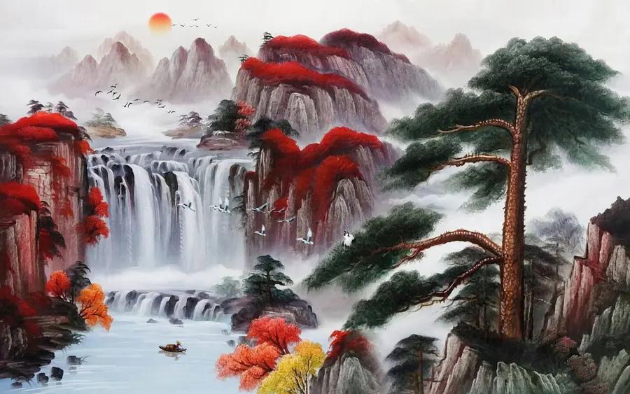 wall murals Водопад јапанских стила u36222