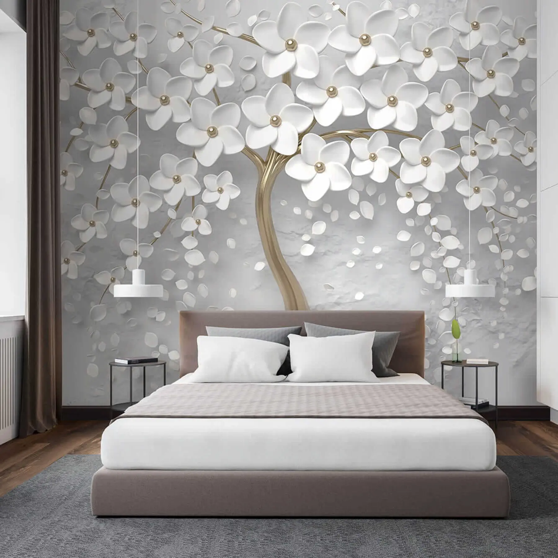 wall murals Цветно дрво са великим цветовима u37065