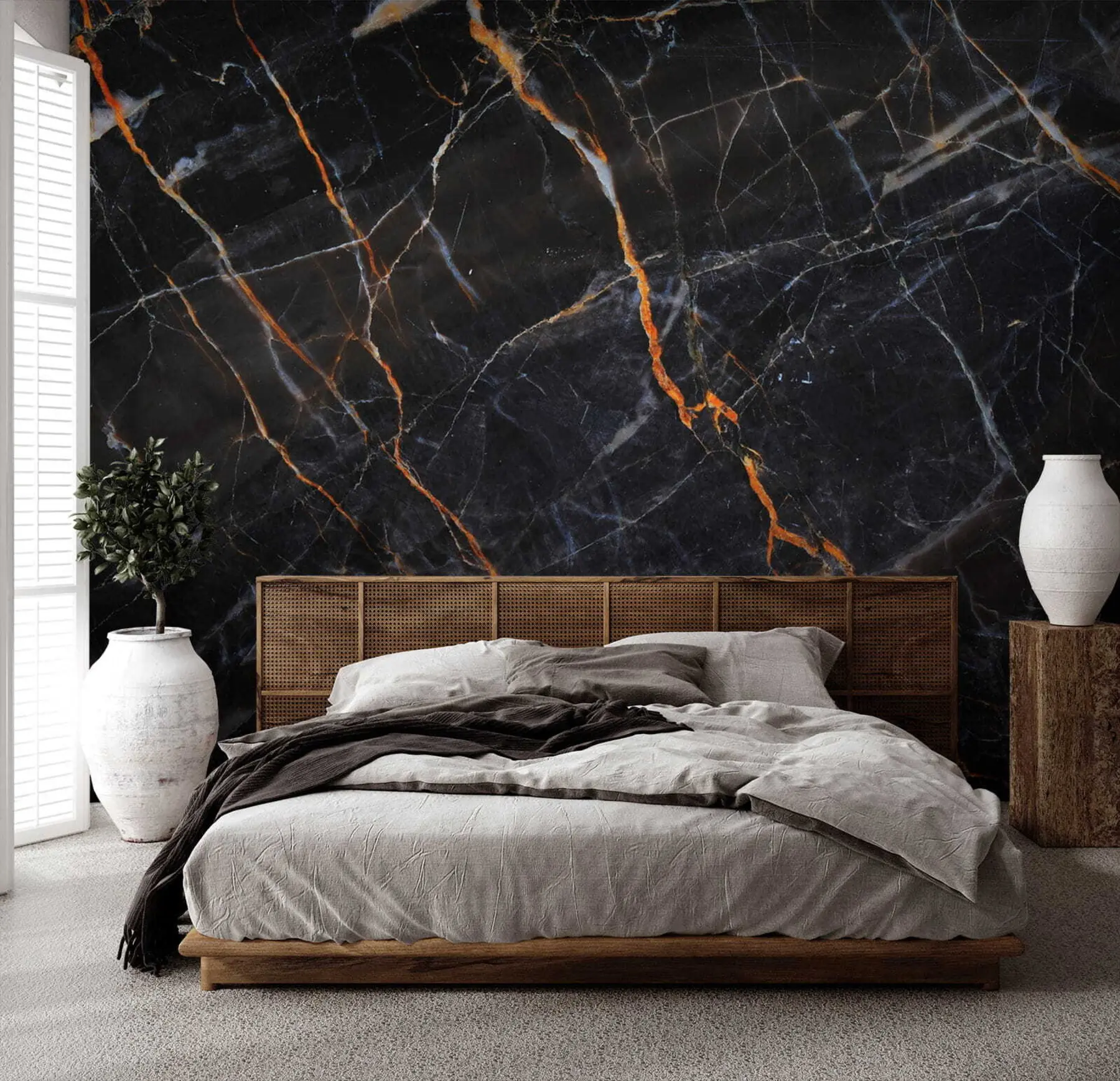 wall murals Црни класични мермер u37463