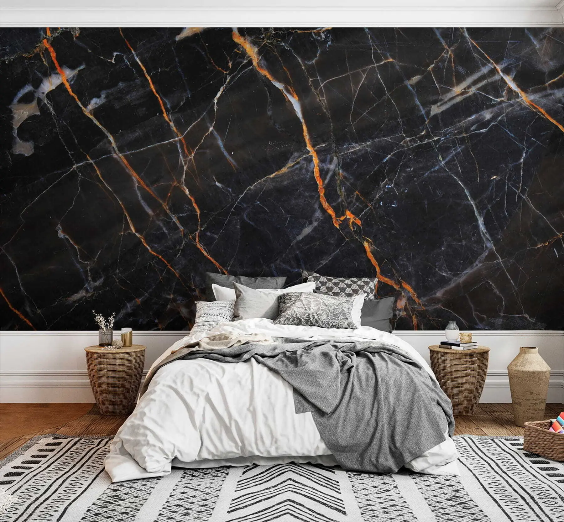 wall murals Црни класични мермер u37463