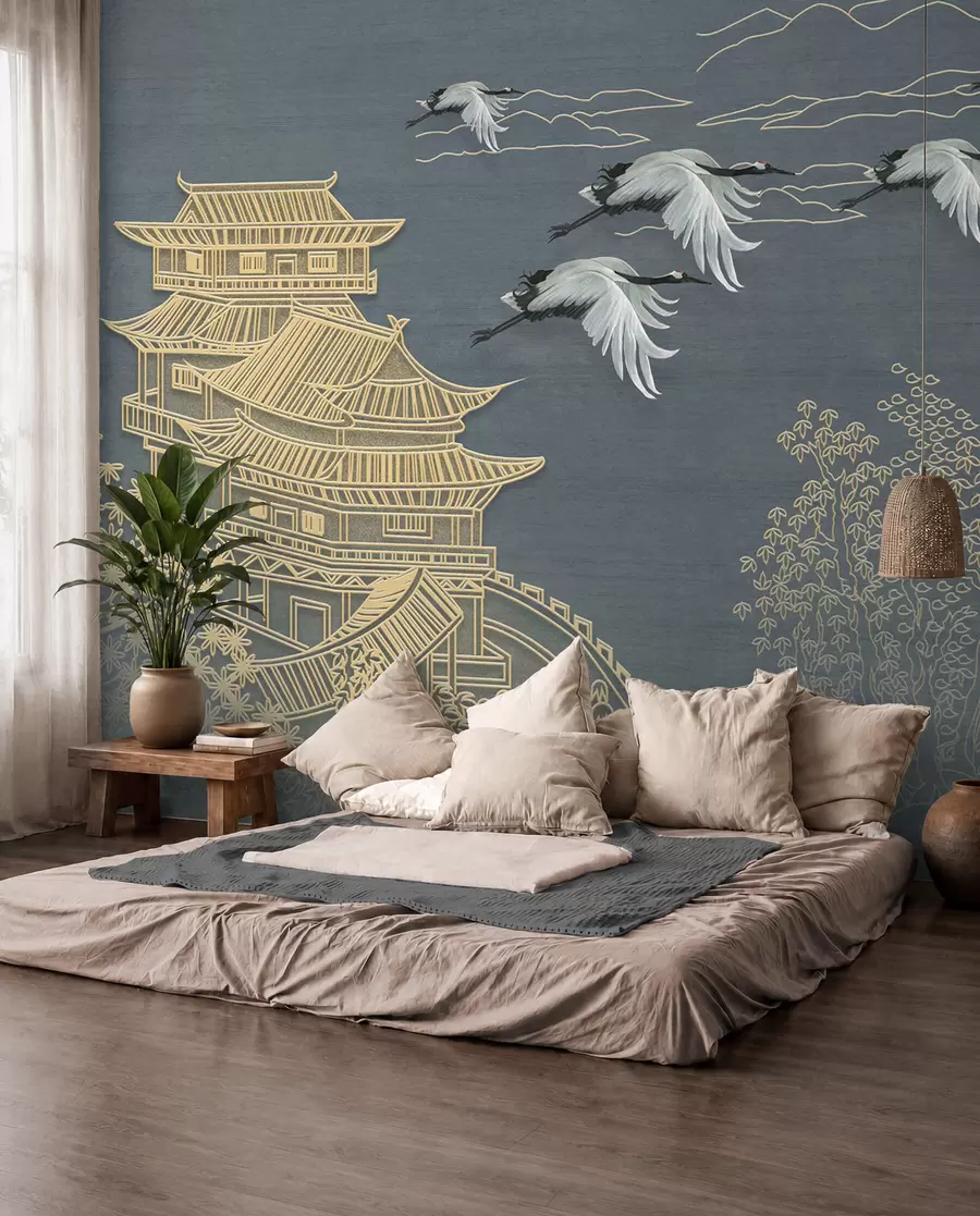 wall murals Ždralovi i pagode u38720