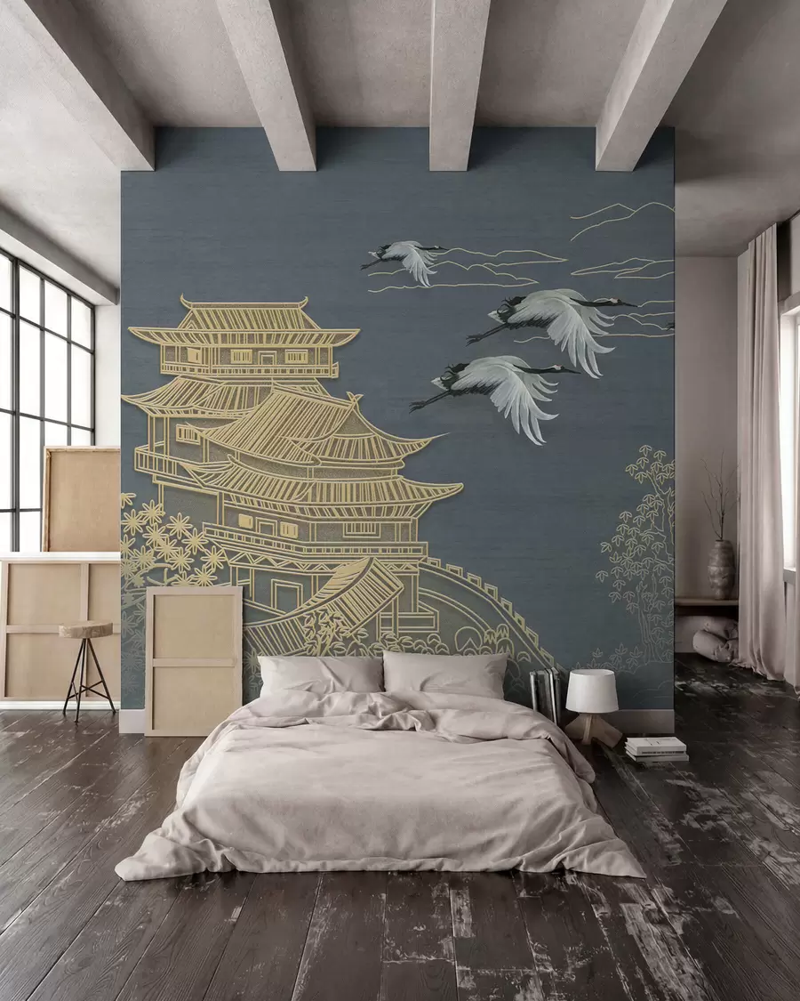 wall murals Ždralovi i pagode u38720