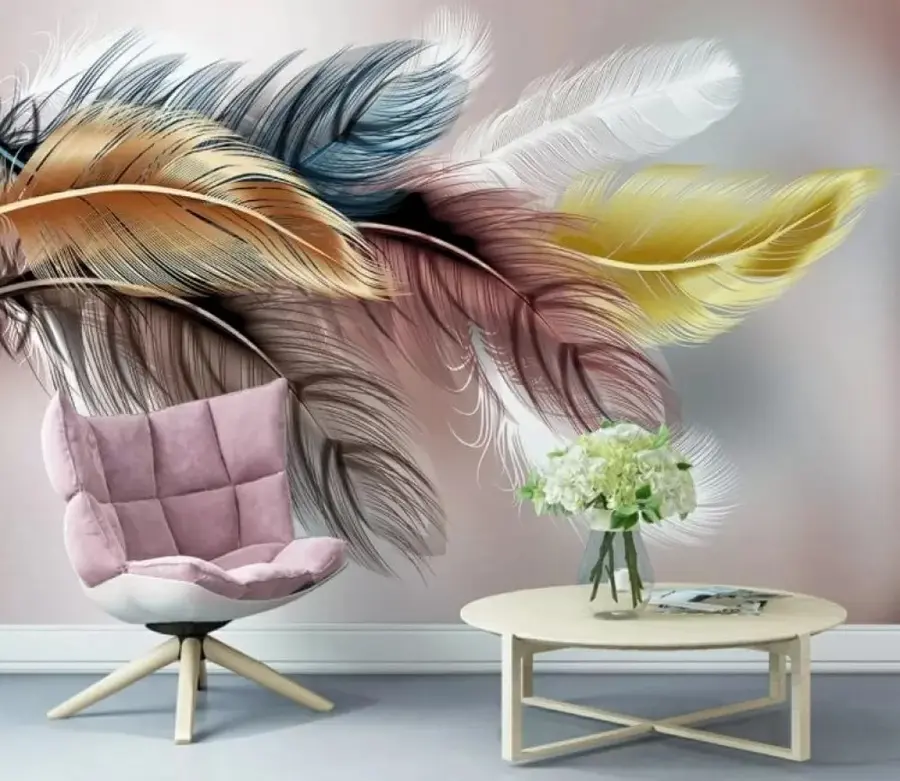 wall murals Обојено перје u41008