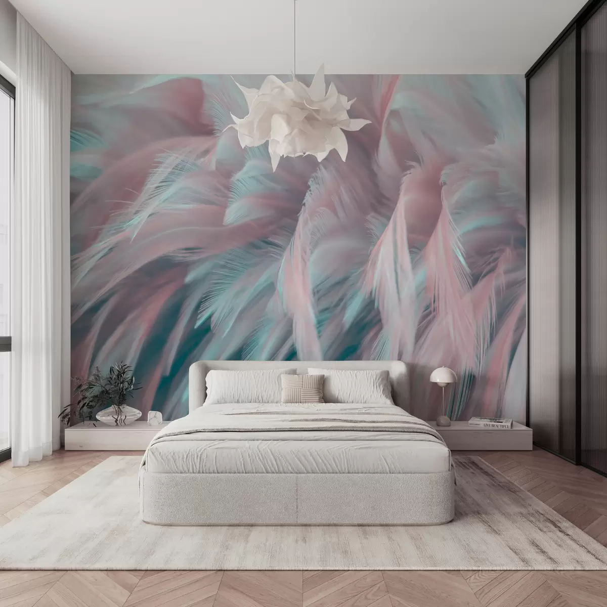 wall murals Биљка, азура и латица u45689