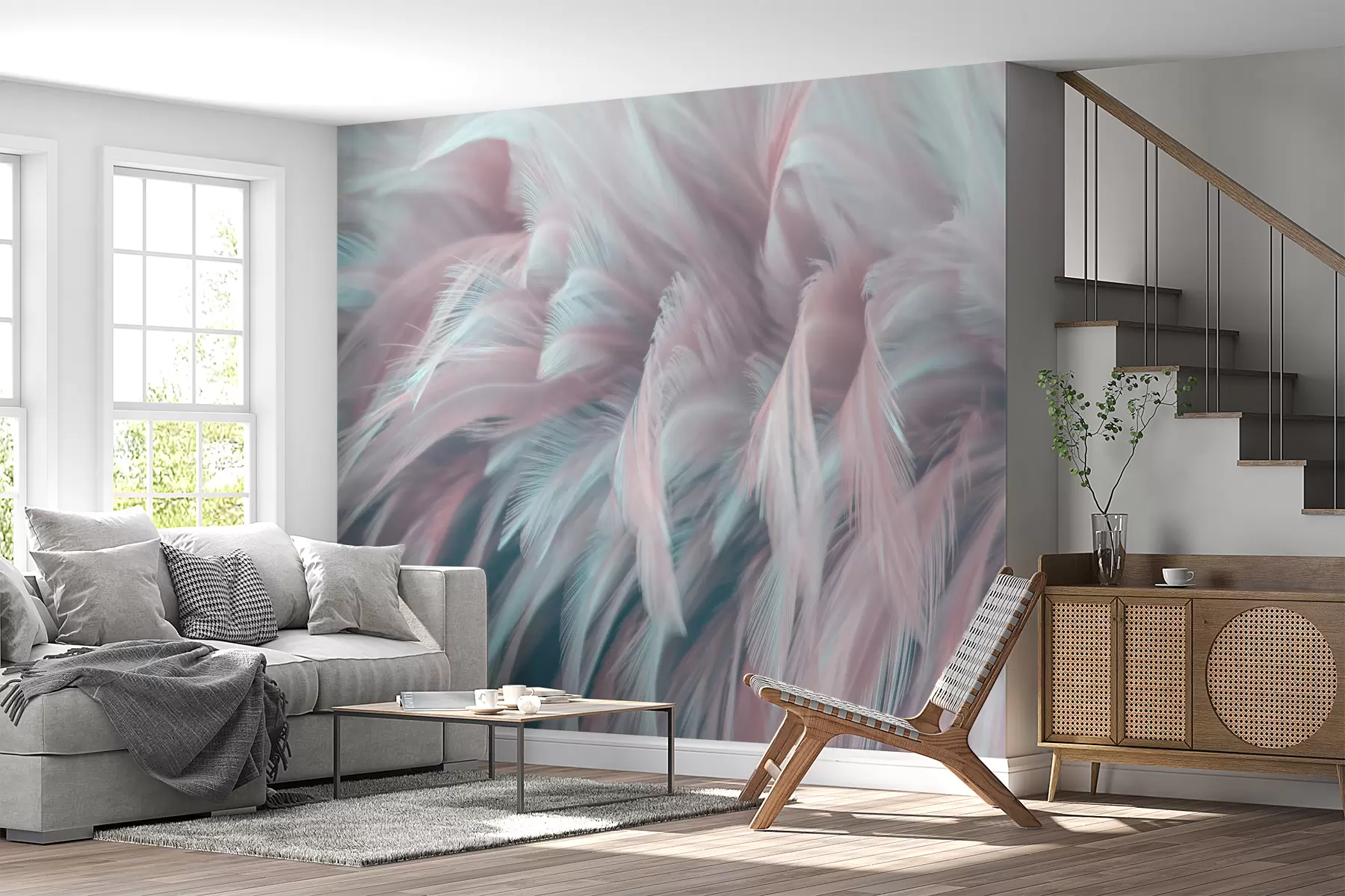 wall murals Биљка, азура и латица u45689