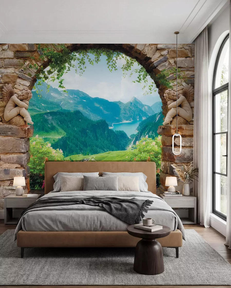 wall murals Лук са погледом на планине u52506