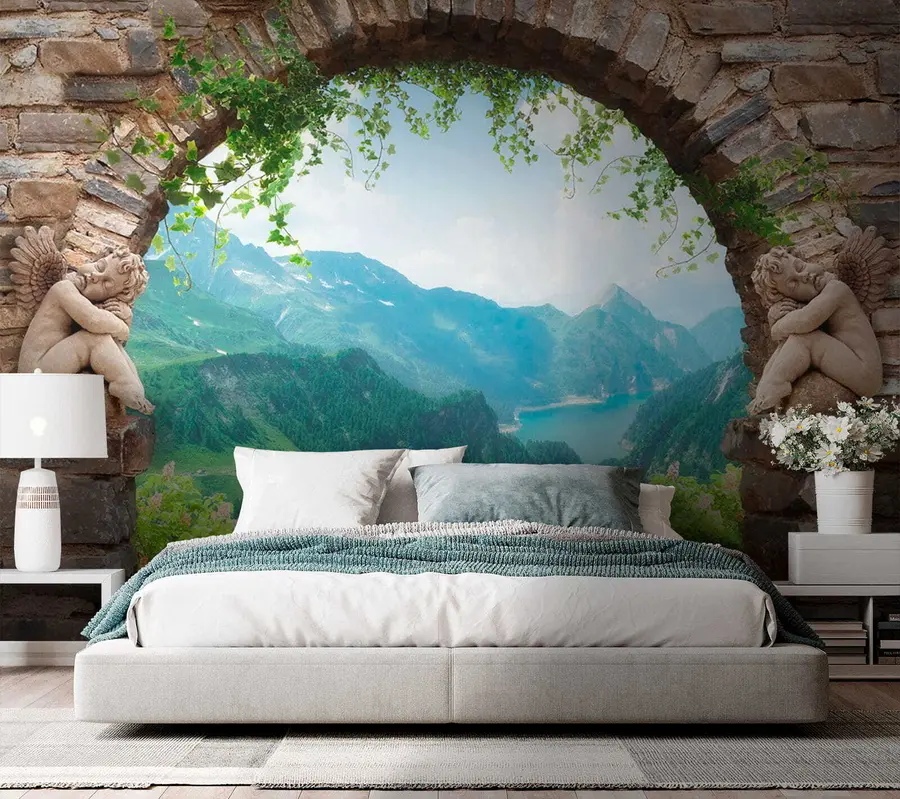 wall murals Лук са погледом на планине u52506