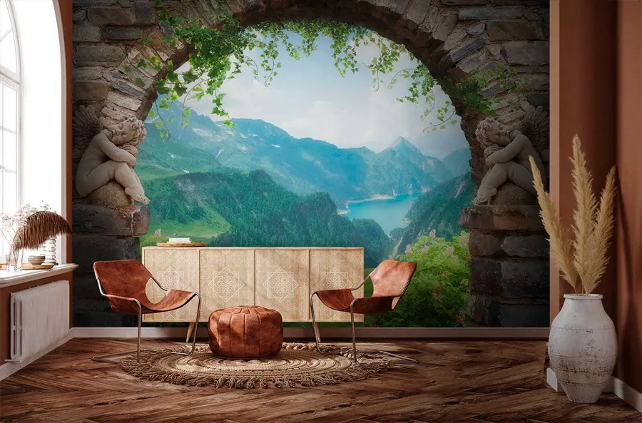wall murals Лук са погледом на планине u52506